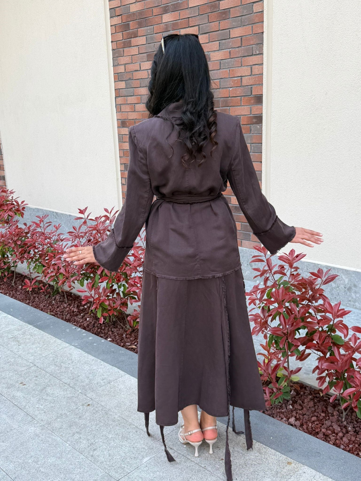 Şerit Detaylı Etekli Takım 