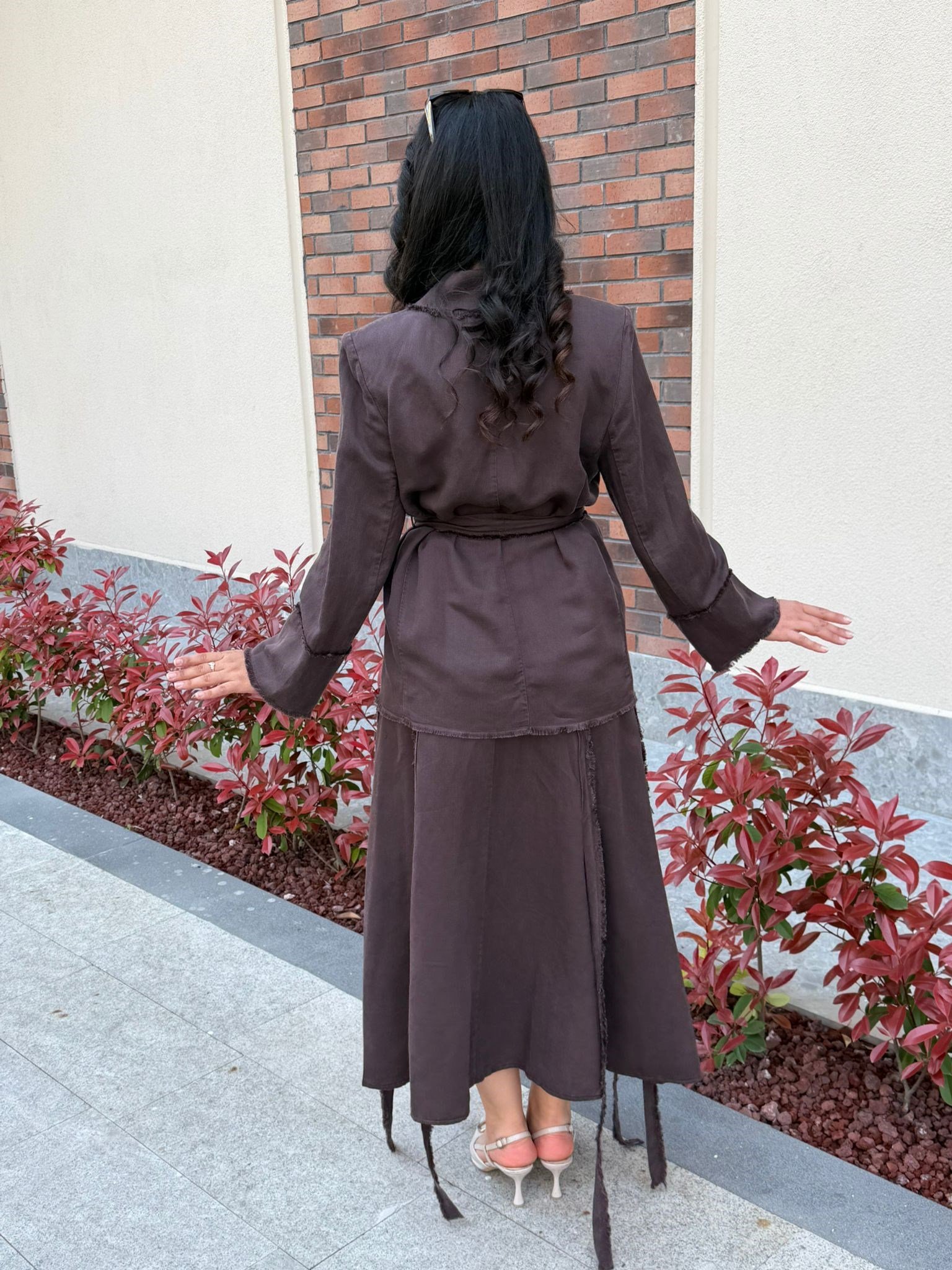 Şerit Detaylı Etekli Takım 