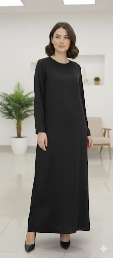 Taş İşlemeli Abaya ve İç Elbisesi Takım Elbise 