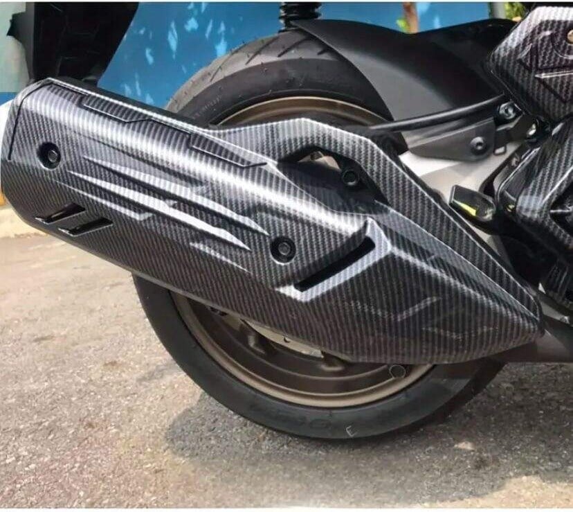 Motoyel Pcx Egzoz Koruma Kapağı Set Karbon Desen