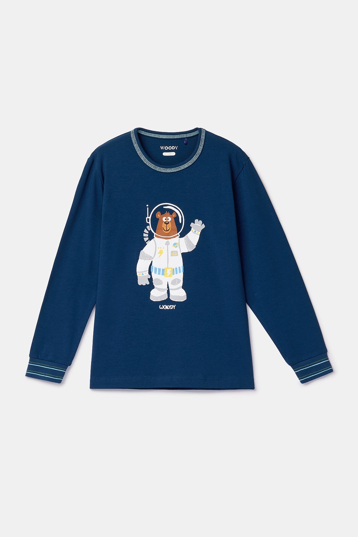 Astronot Karakter Baskılı Lacivert Erkek Çocuk Pijama