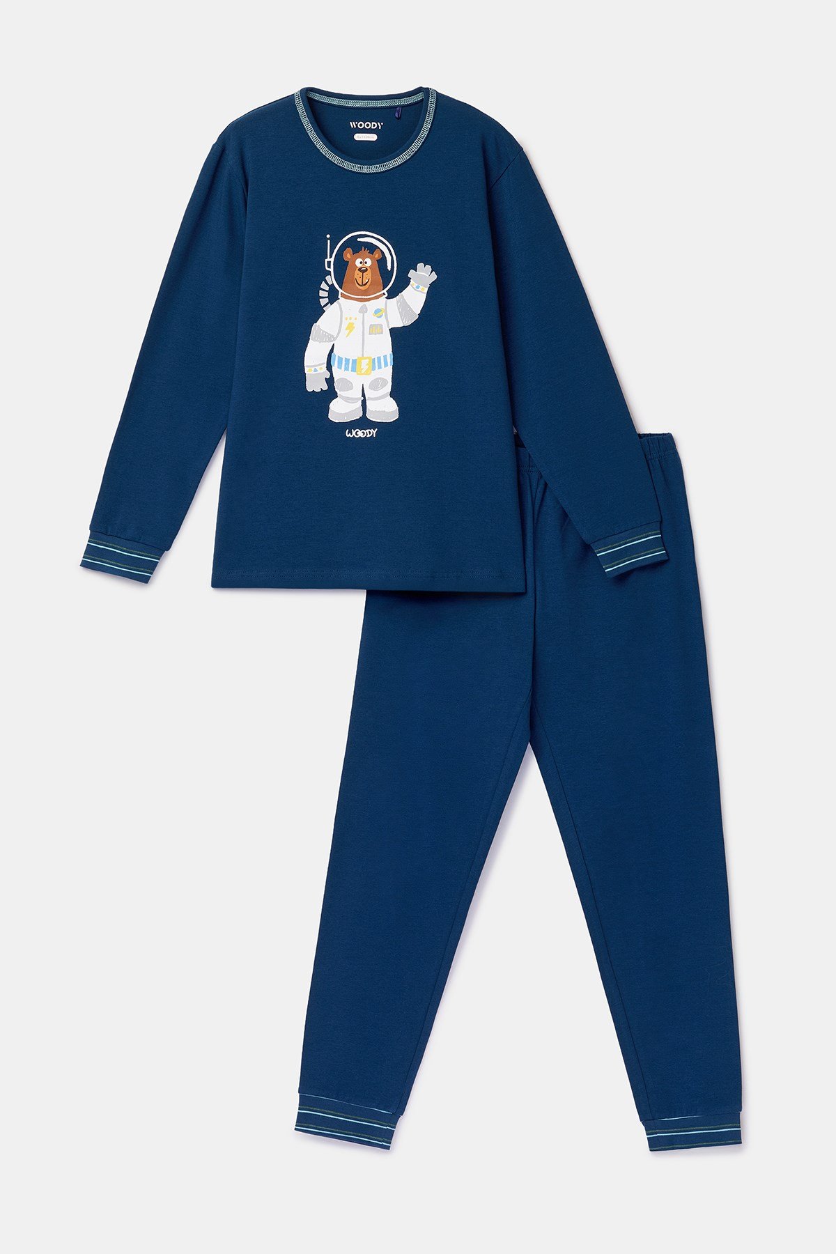 Astronot Karakter Baskılı Lacivert Erkek Çocuk Pijama