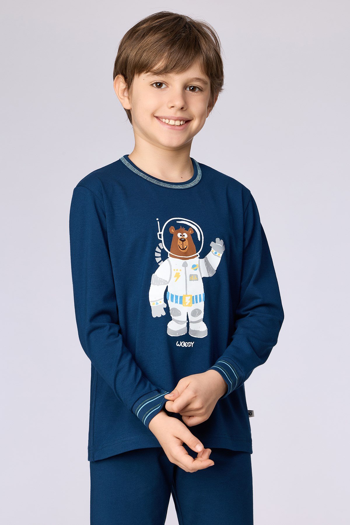Astronot Karakter Baskılı Lacivert Erkek Çocuk Pijama