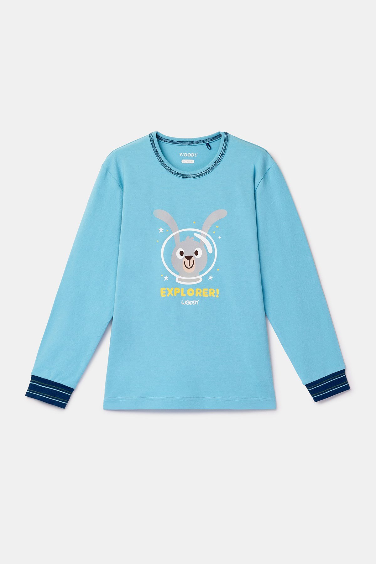Astronot Tavşan Mavi Erkek Çocuk Pijama