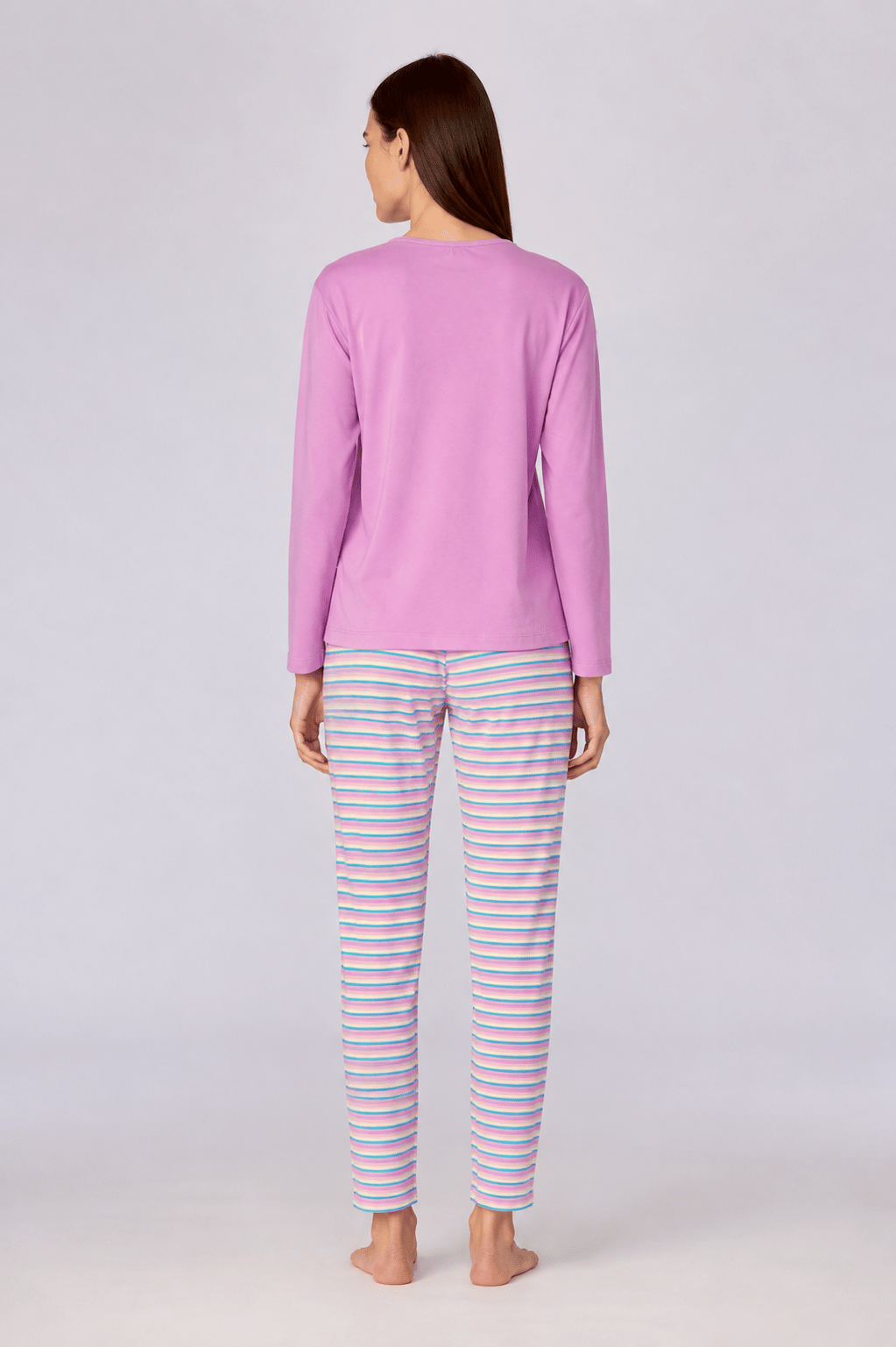 Baskı Detaylı Pembe Kadın Pijama