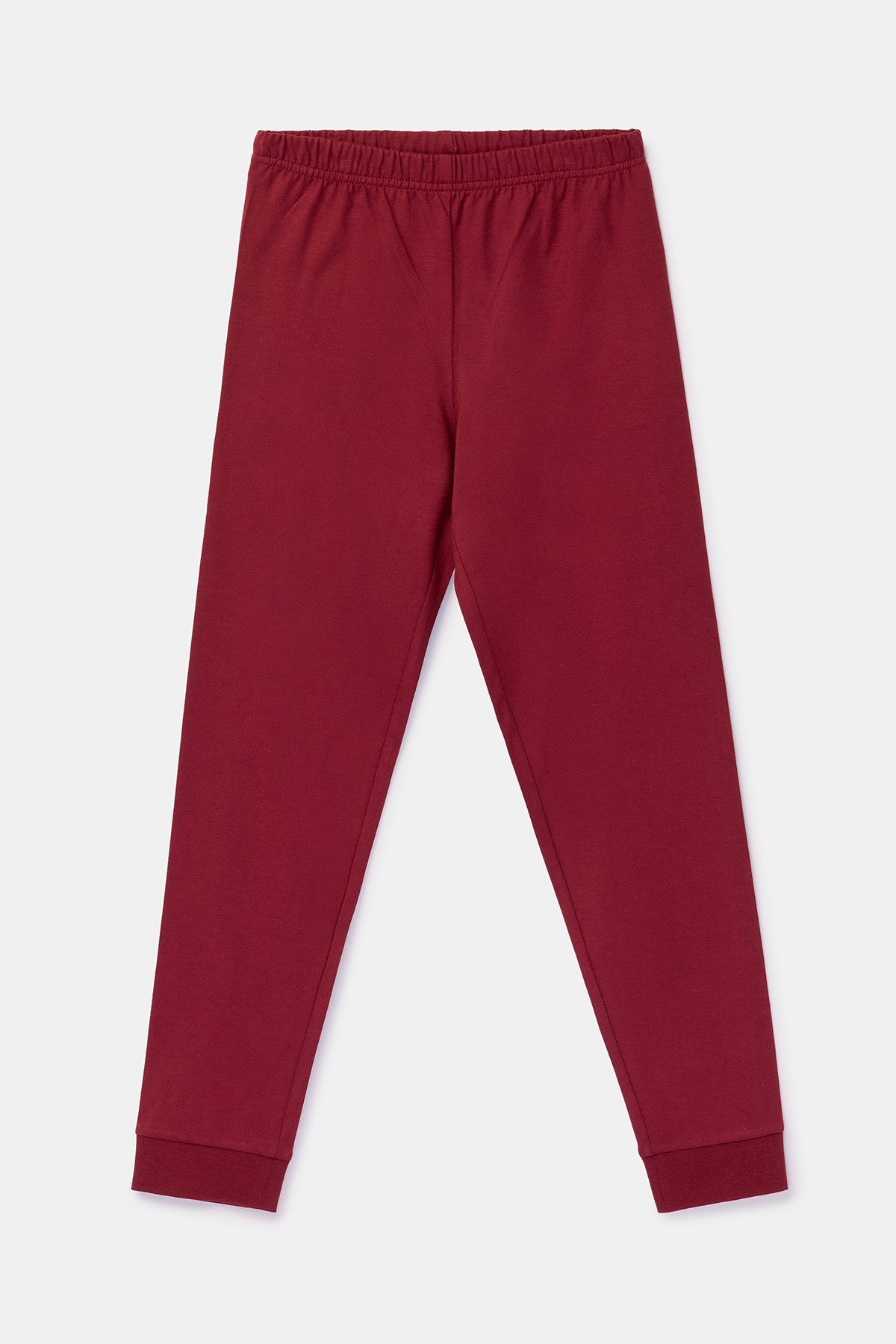 Bordo Çizgili Baskılı Erkek Çocuk Pijama