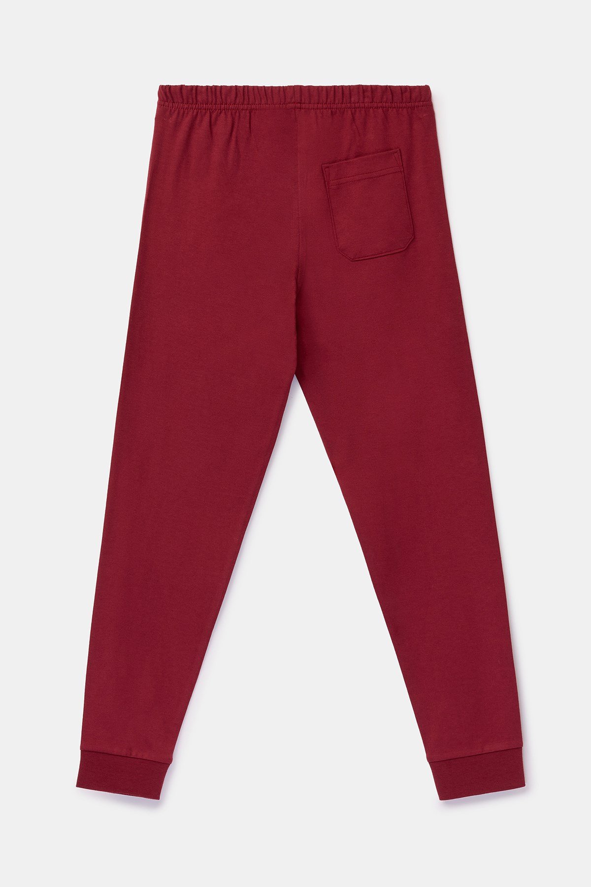 Bordo Çizgili Baskılı Erkek Çocuk Pijama