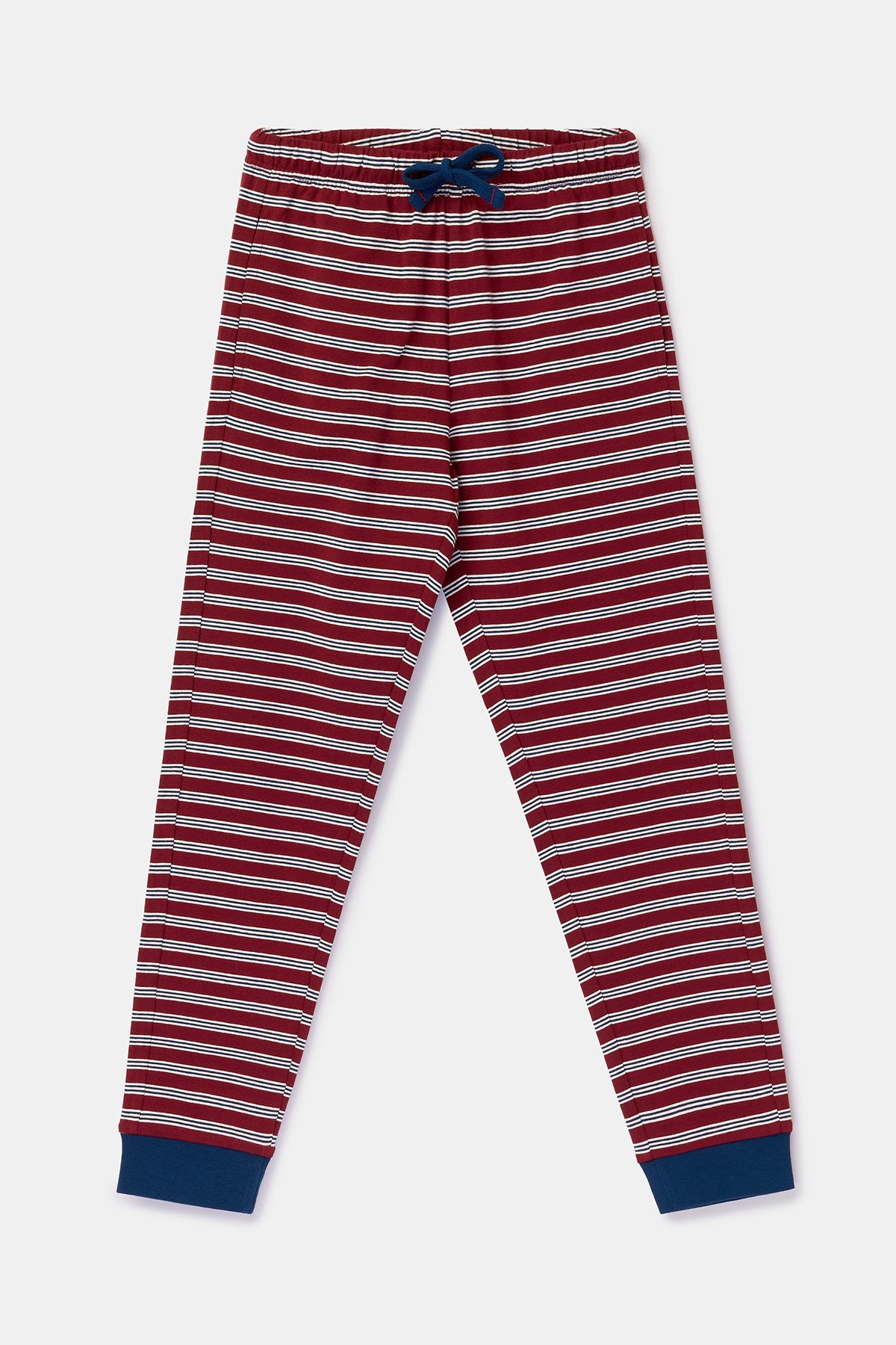 Bordo Uzun Kollu Pamuklu Erkek Çocuk Pijama