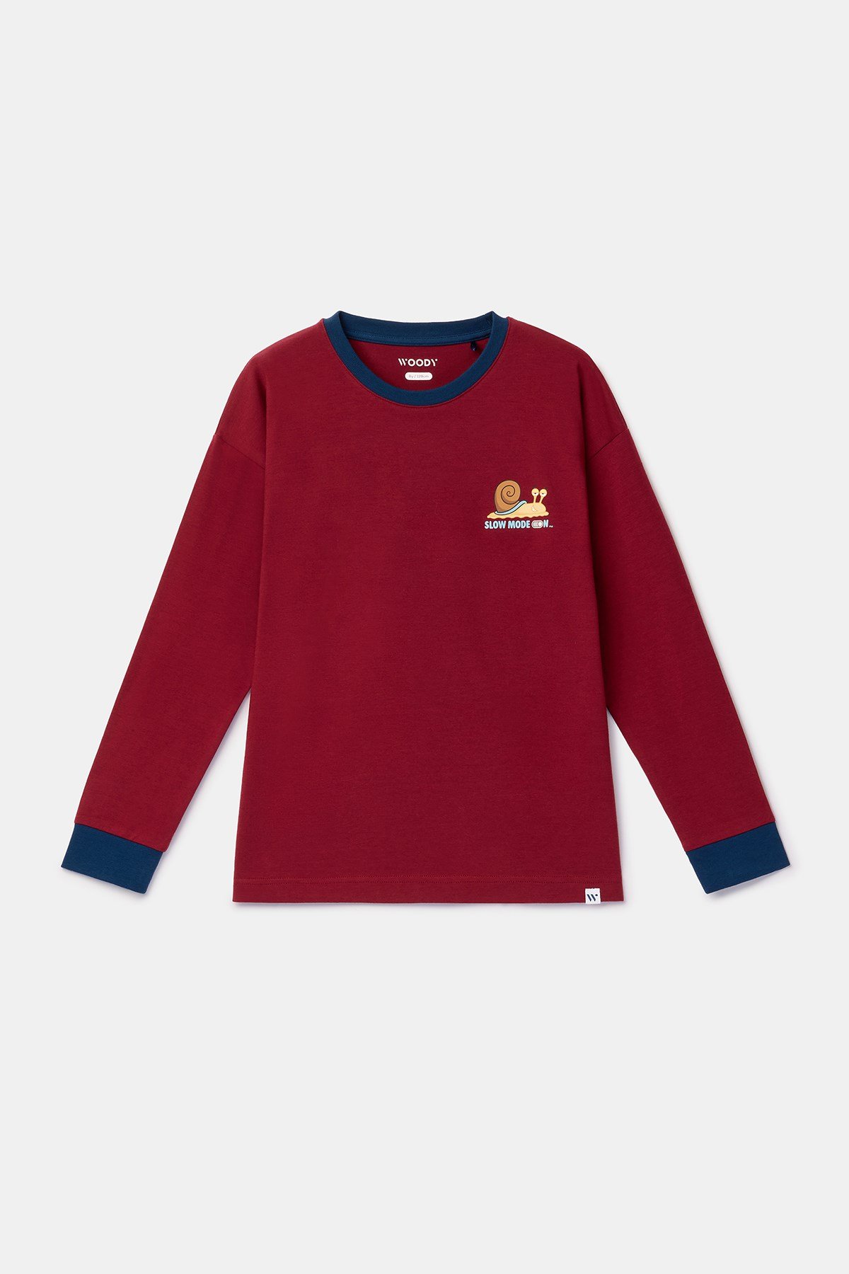 Bordo Uzun Kollu Pamuklu Erkek Çocuk Pijama