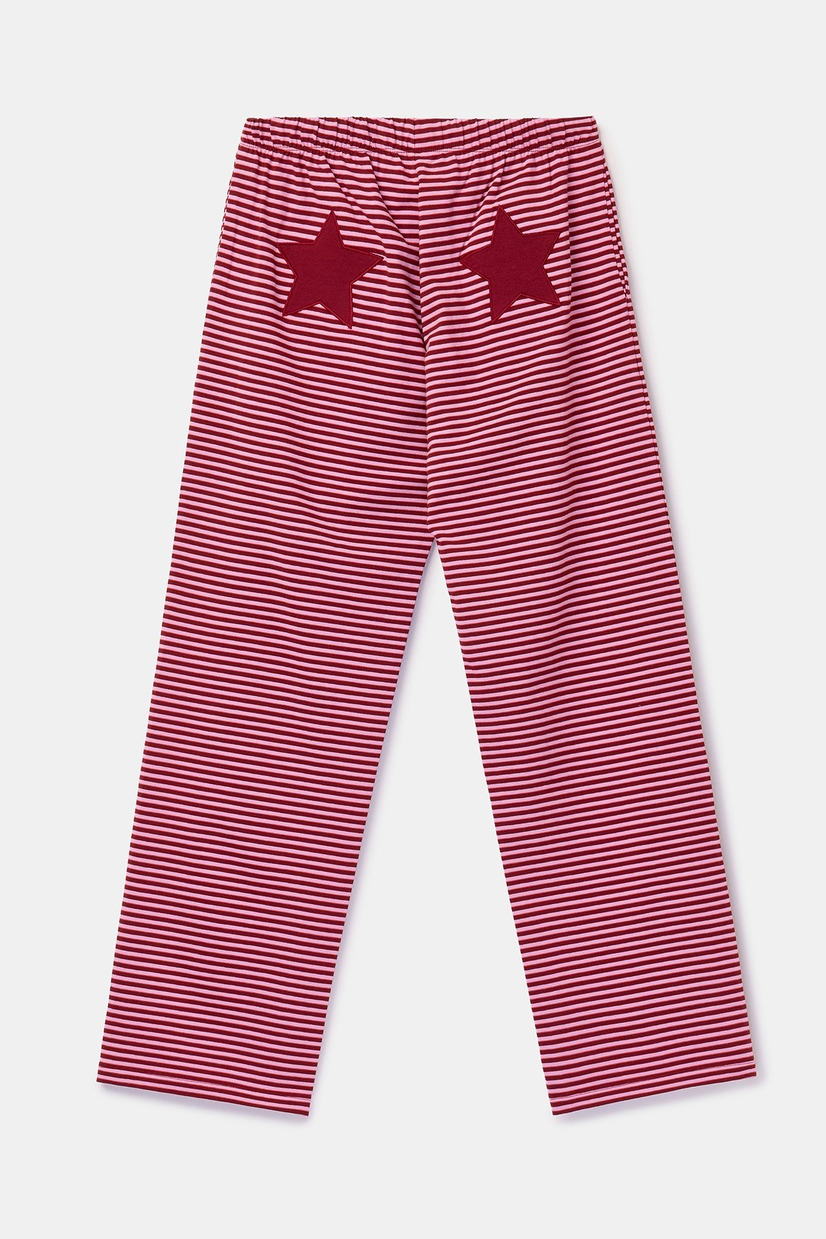 Bordo Uzun Kollu Pamuklu Kadın Pijama