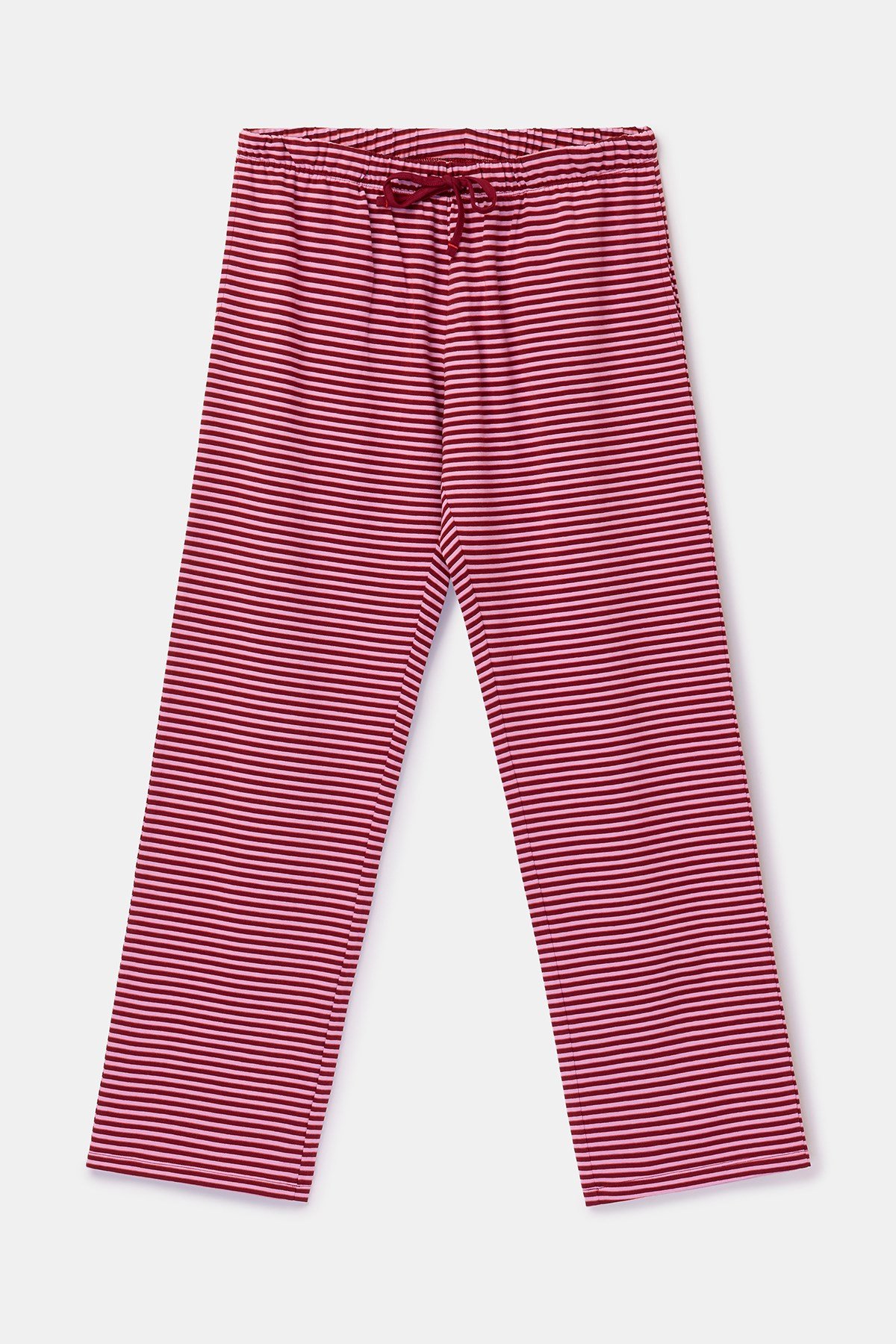 Bordo Uzun Kollu Pamuklu Kadın Pijama