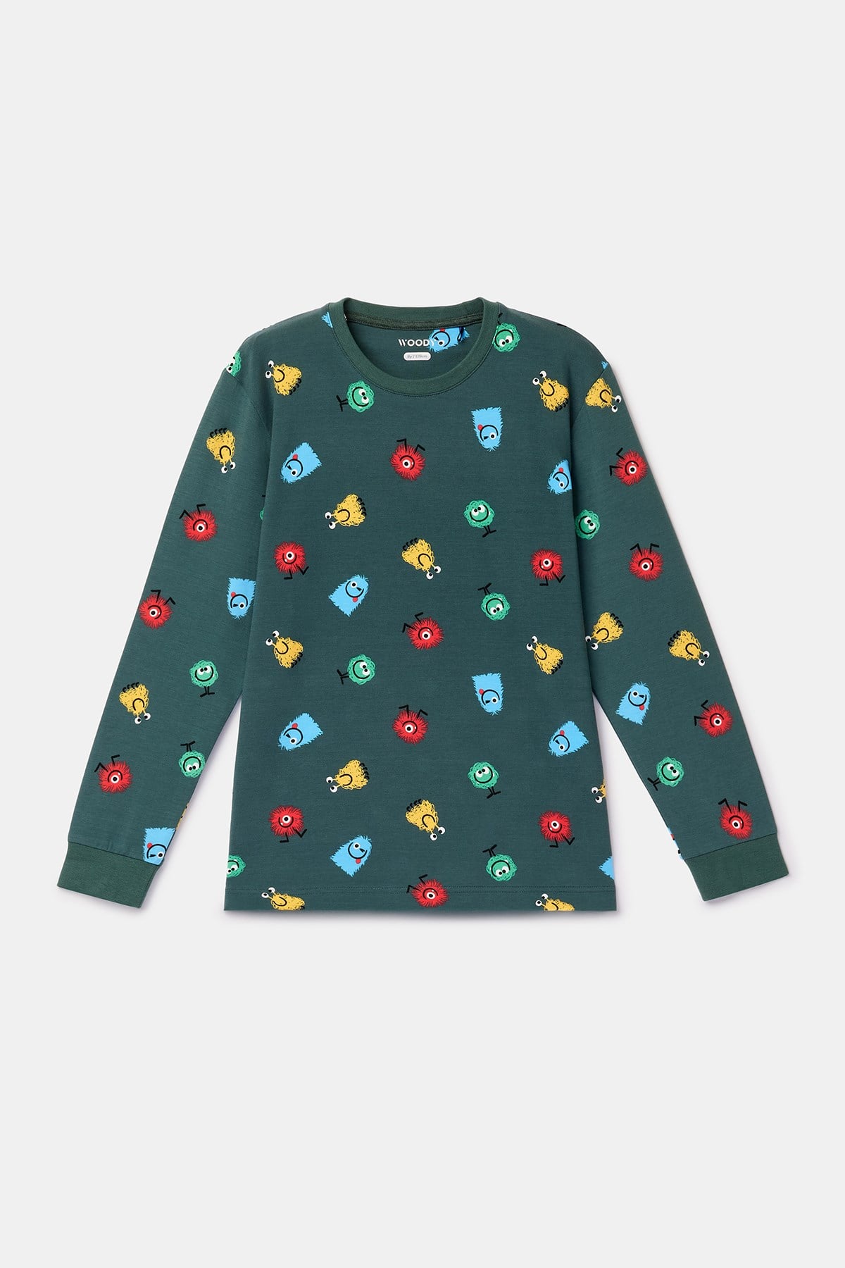 Canavar Baskılı Yeşil Erkek Çocuk Pijama