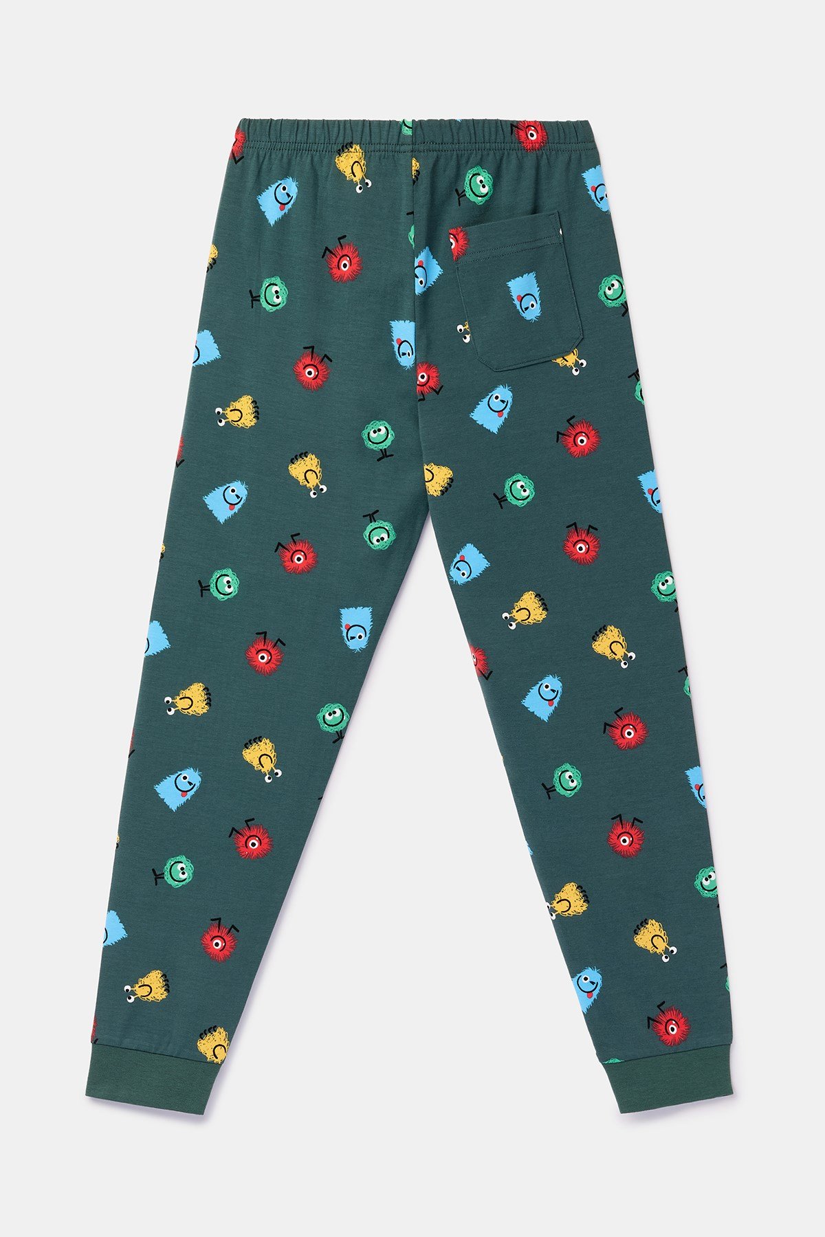 Canavar Baskılı Yeşil Erkek Çocuk Pijama