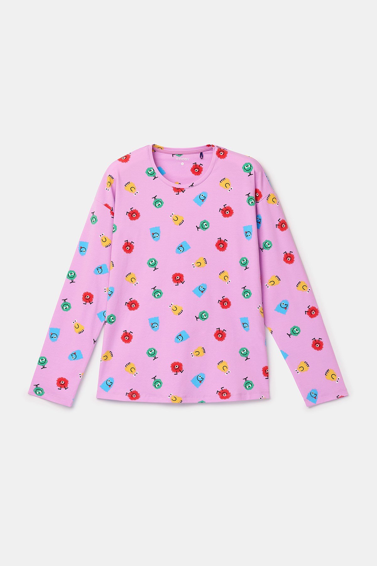 Canavar Desenli Pembe Kadın Pijama