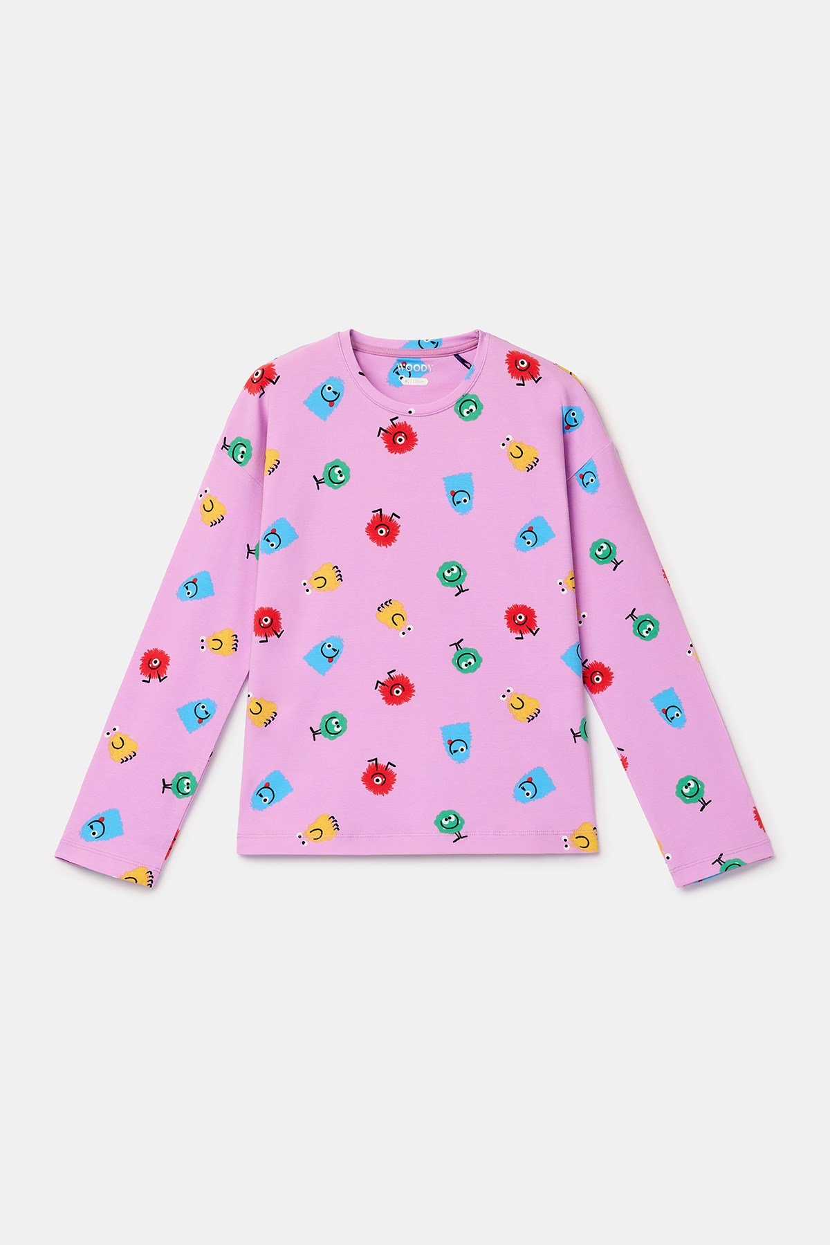 Canavar Desenli Pembe Kız Çocuk Pijama
