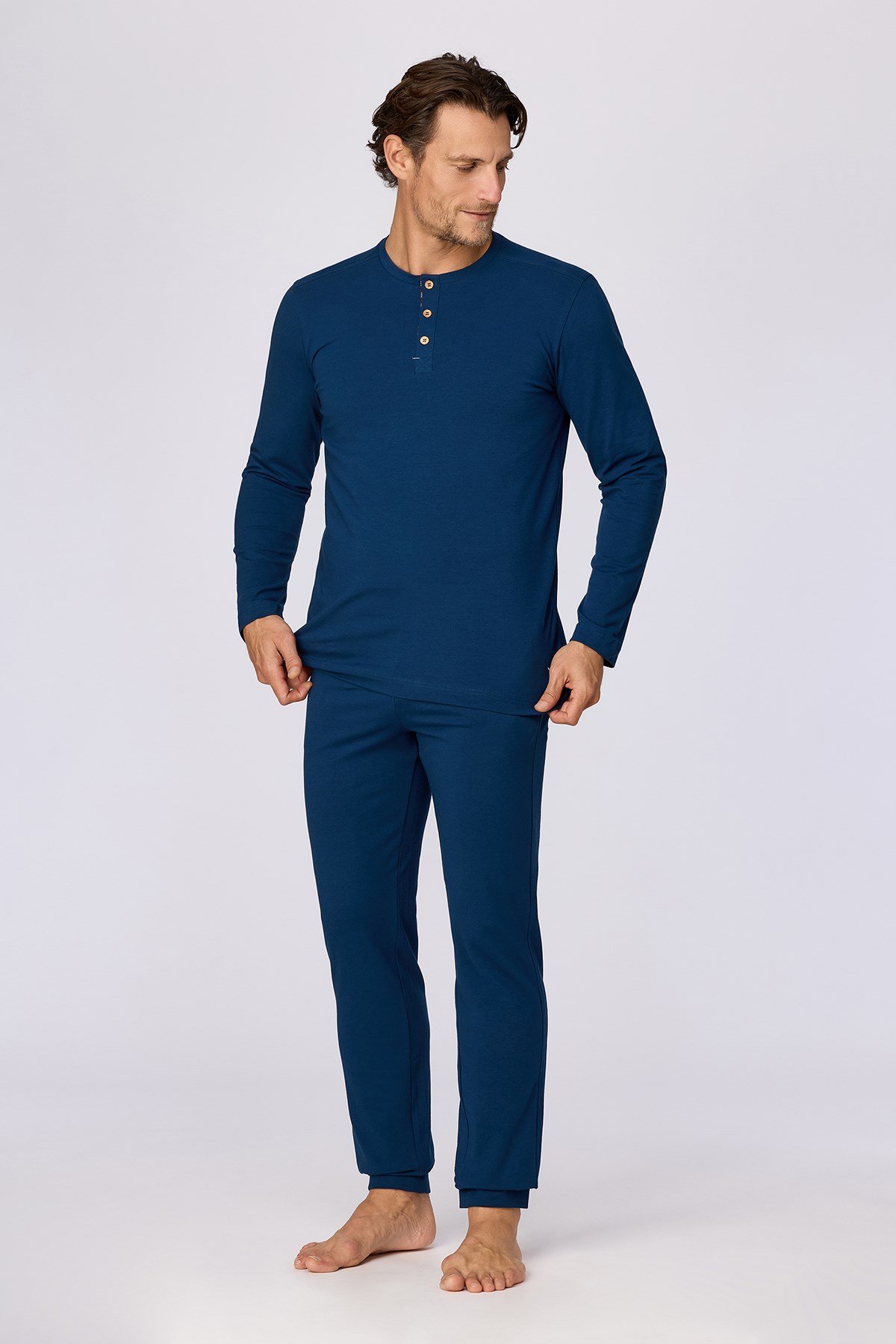 Lacivert Basic Erkek Pijama Takımı