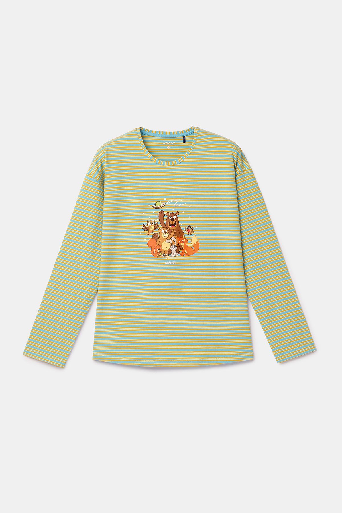 Mavi Çizgili Kadın Pijama