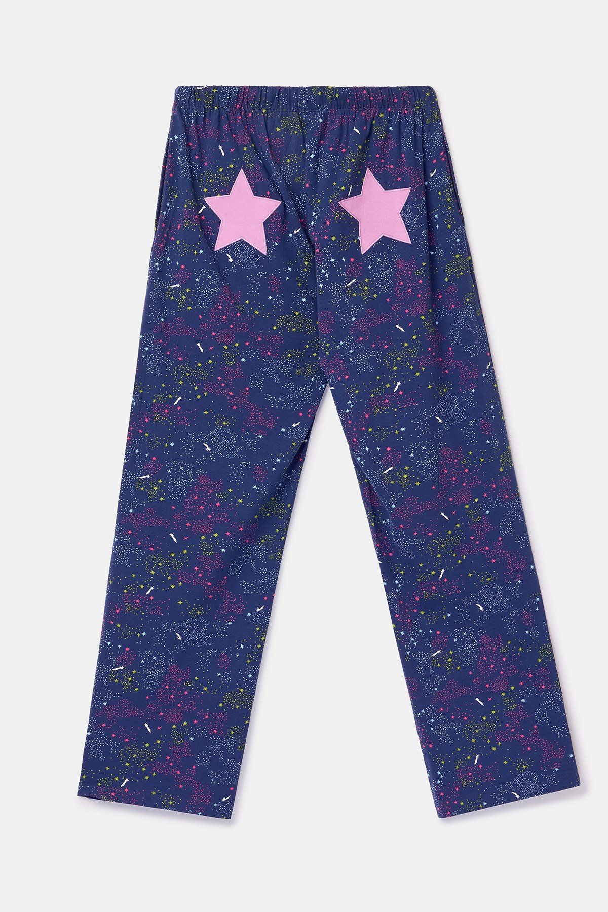 Pembe Uzun Kollu Pamuklu Kadın Pijama