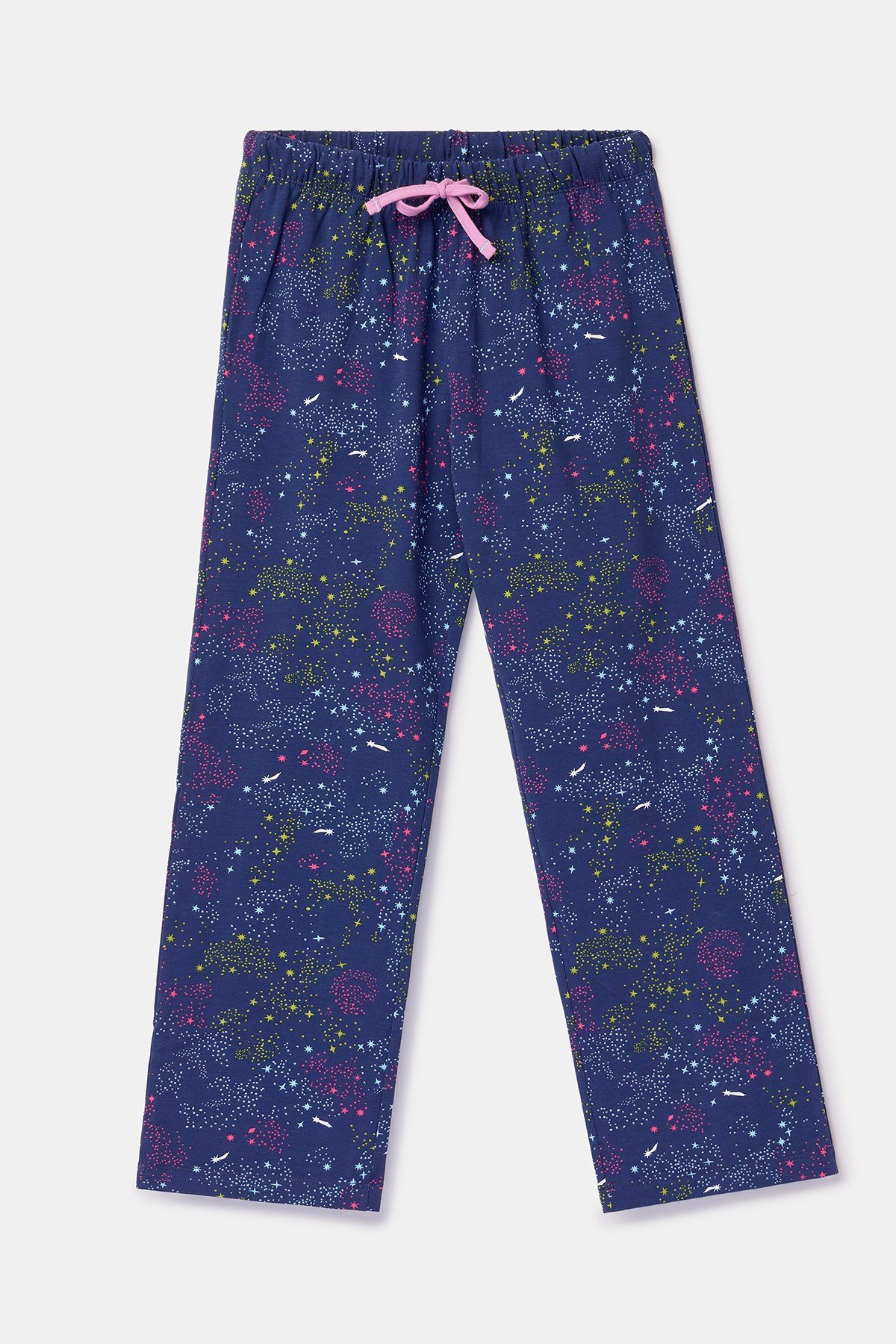 Pembe Uzun Kollu Pamuklu Kız Çocuk Pijama