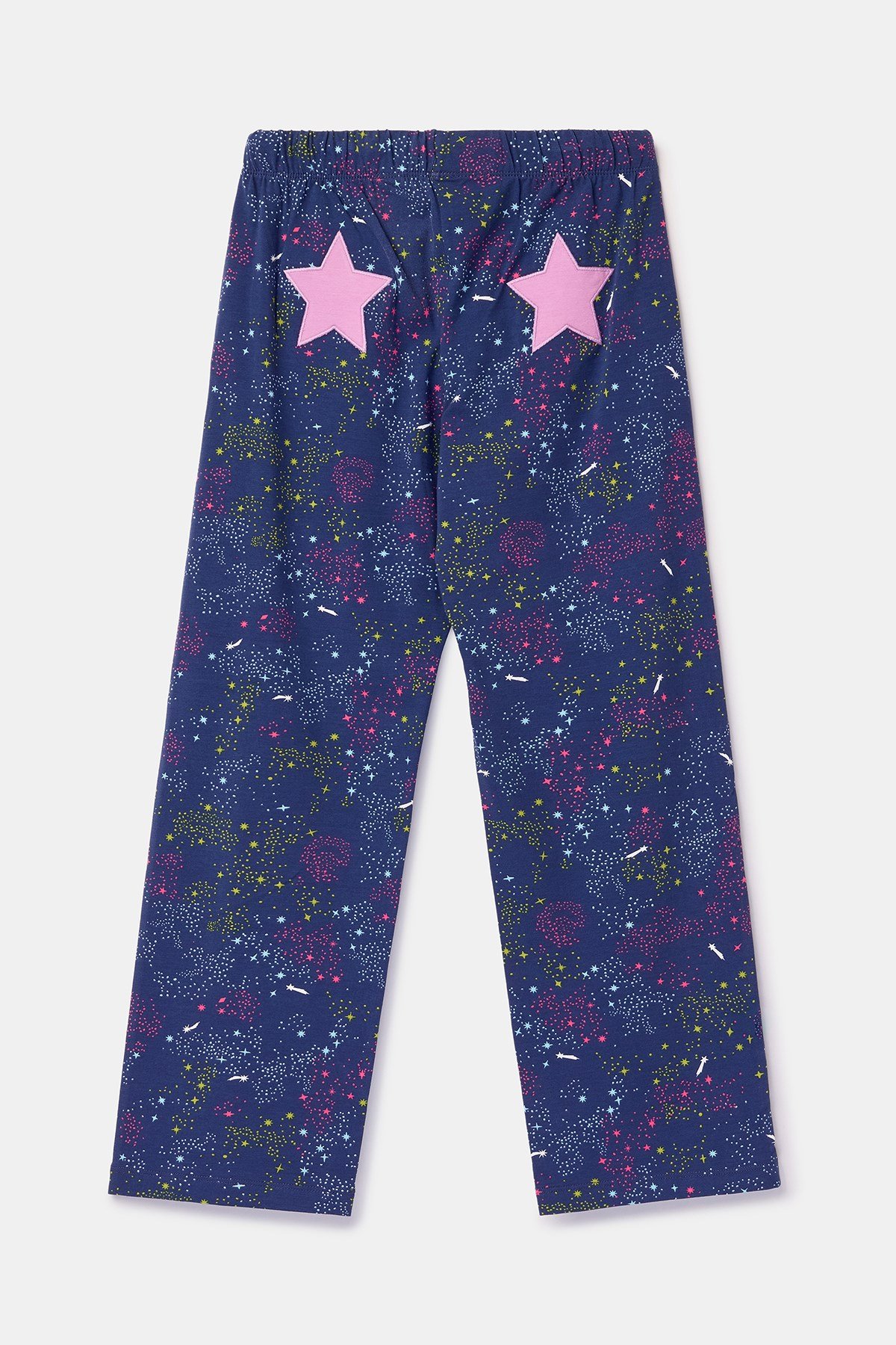 Pembe Uzun Kollu Pamuklu Kız Çocuk Pijama