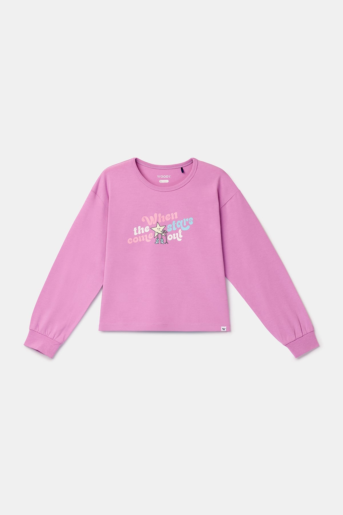 Pembe Uzun Kollu Pamuklu Kız Çocuk Pijama