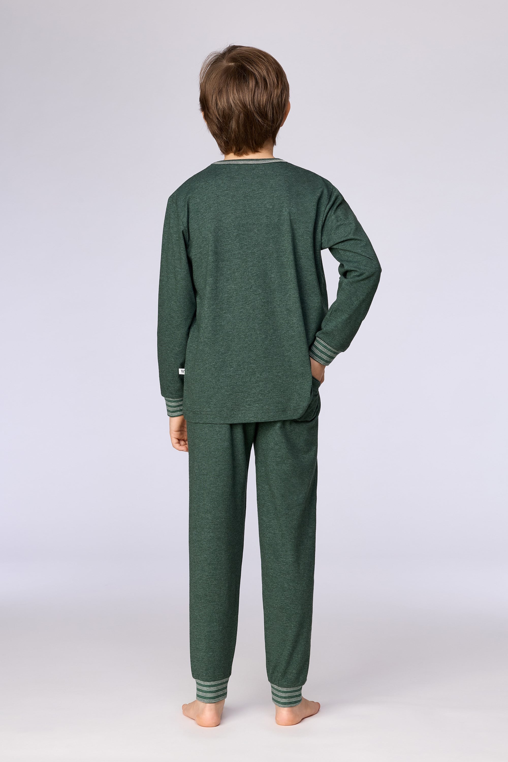 Roket Baskılı Yeşil Erkek Çocuk Pijama