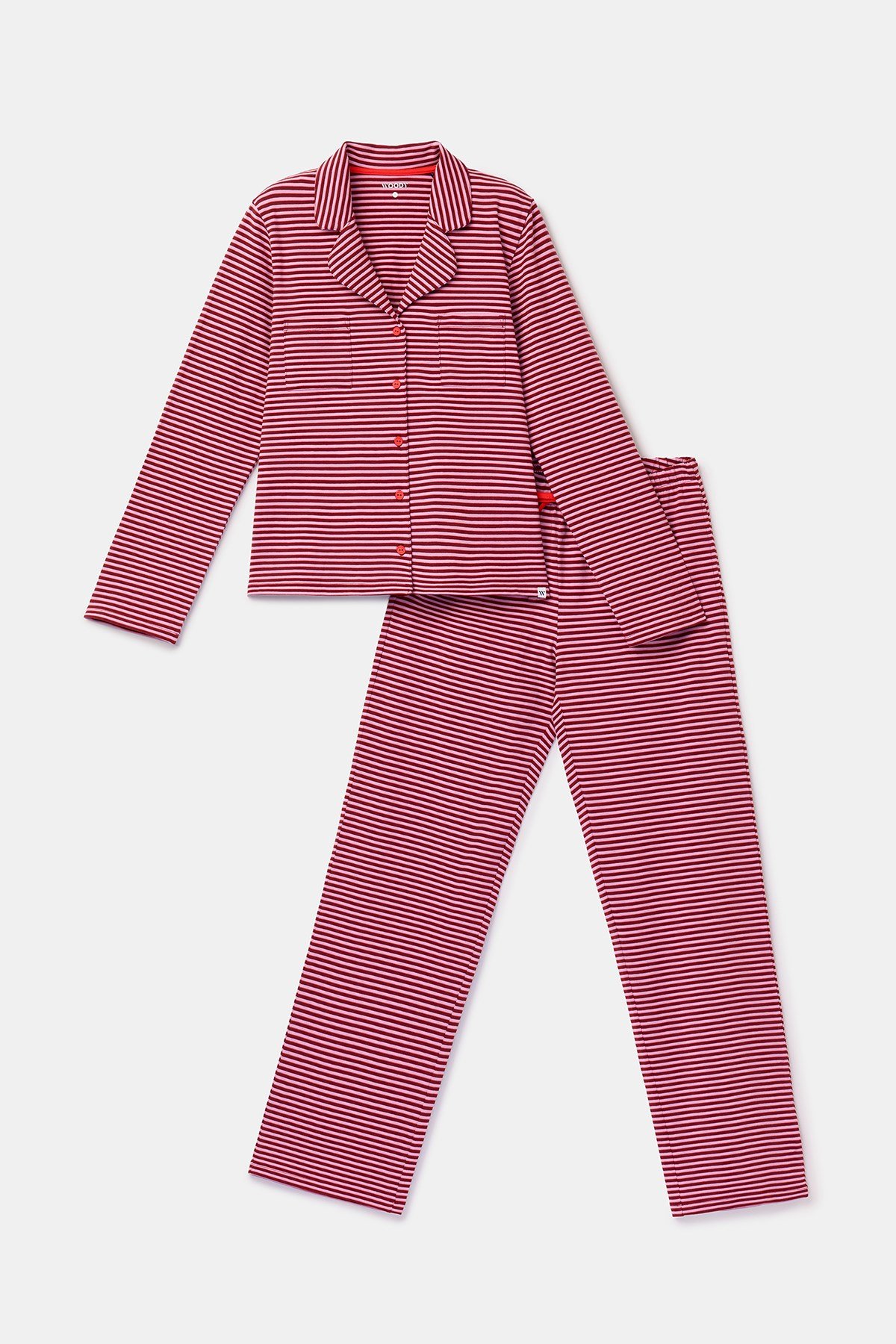 Yıldız Baskılı Lacivert Pamuklu Pijama
