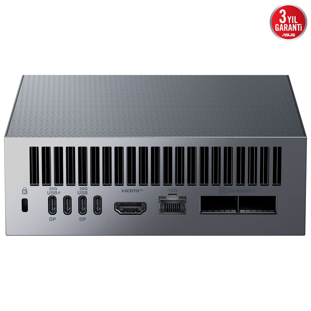 ASUS ASCENT GX10 NVIDIA GB10 CPU NVIDIA BLACKWELL GPU 128GB DDR5 RAM 4TB SSD NVIDIA DGX OS KOMPACT YAPAY ZEKA SUPER BİLGİSAYARI GX10-GG0027BN