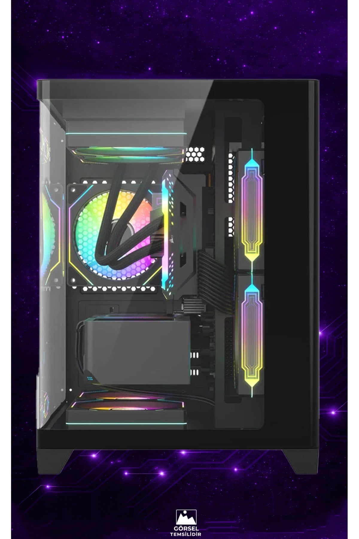 GA PRIME-4 Gaming PC | RTX 5060 8GB + Ryzen 5 7500F | 32GB DDR5 RAM | 512GB SSD Hazır Sistem