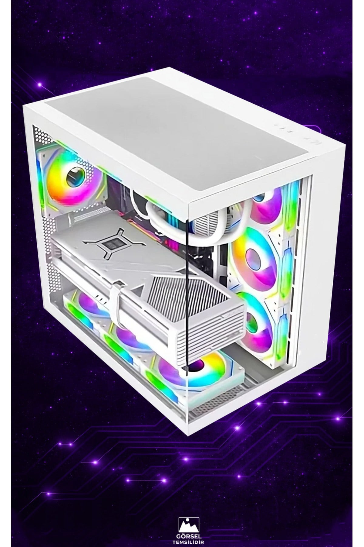 Gi LEGEND White RTX 5060 8GB + Intel i7 13700 16GB RAM 1 TB SSD Full Beyaz Hazır Sistem