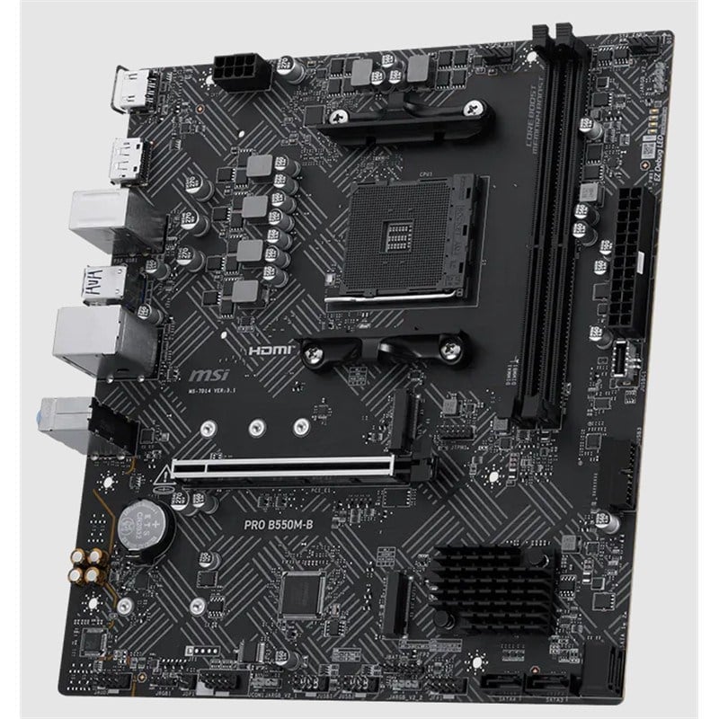 MSI PRO B550M-B DDR4 4600MHZ 1XHDMI 2XM.2 MATX AM4 (AMD AM4 5000/5000G/4000G/3000/3000G SERİLERİ İLE UYUMLU)