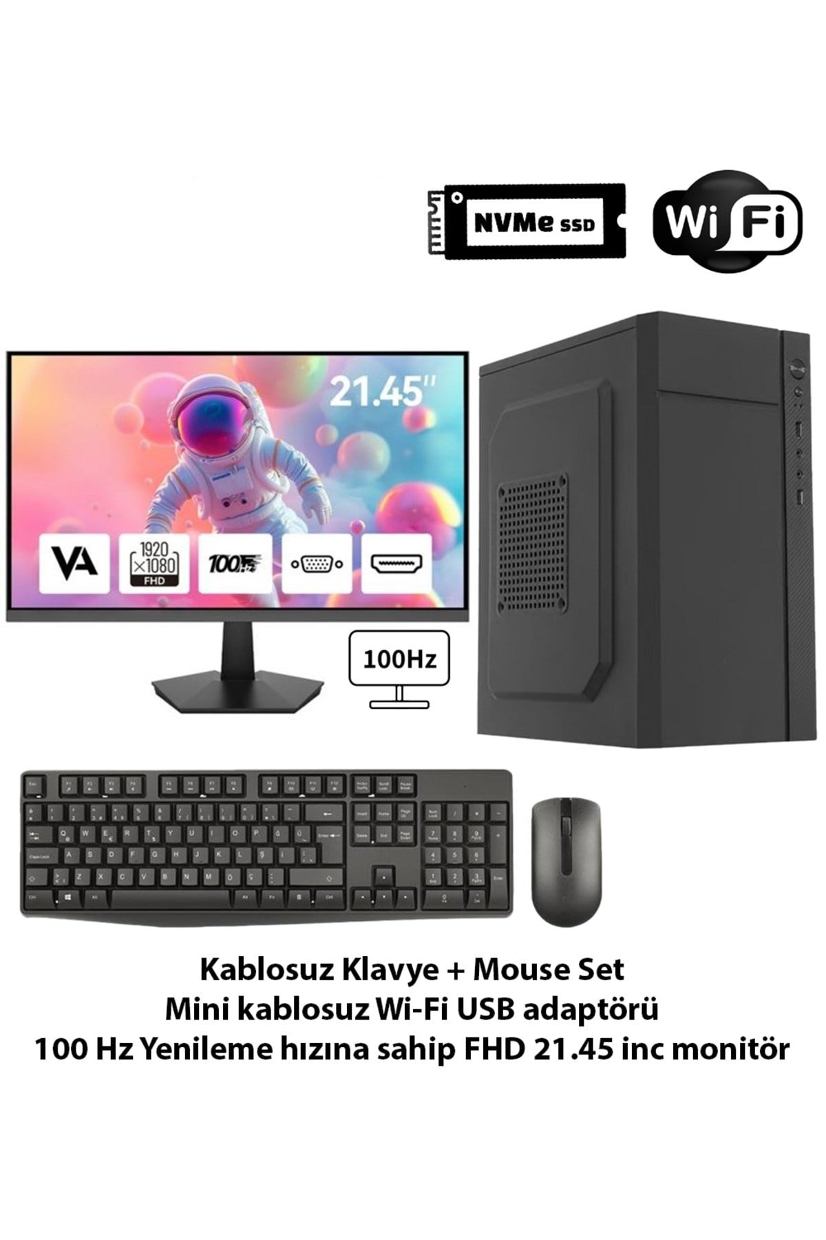 Ofis Basic | i5-4440 | 8GB Ram | 256GB NVMe SSD | 21.5