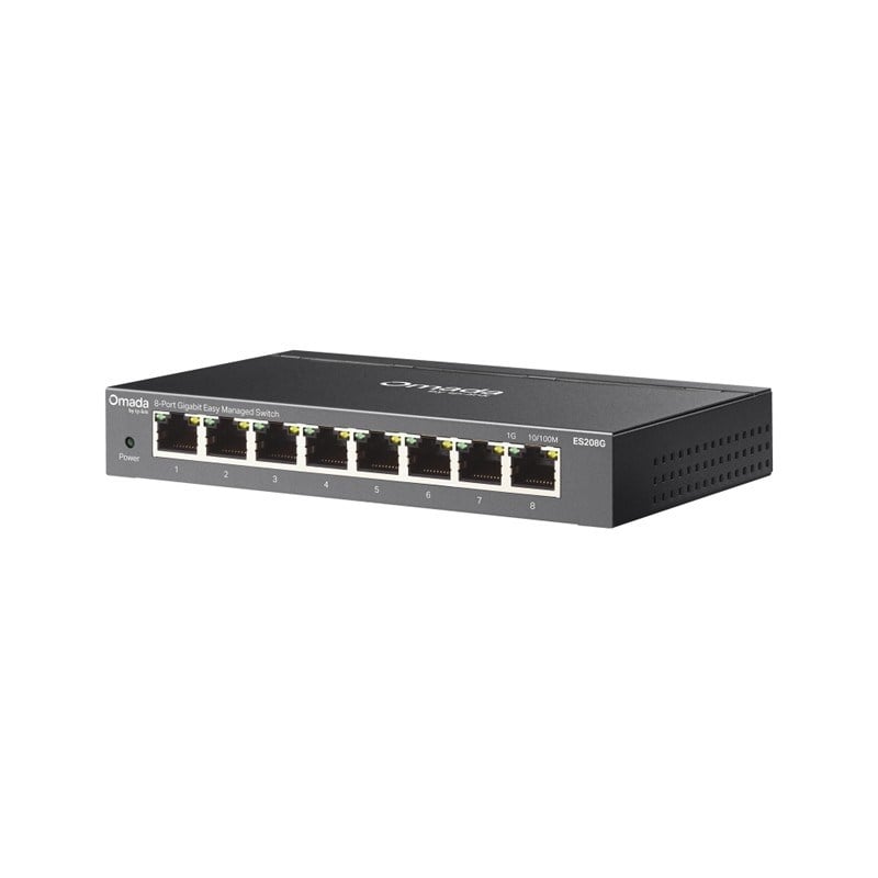 TP-LINK OMADA ES208G 8 PORT GIGABIT YONETİLEBİLİR METAL KASA SWITCH