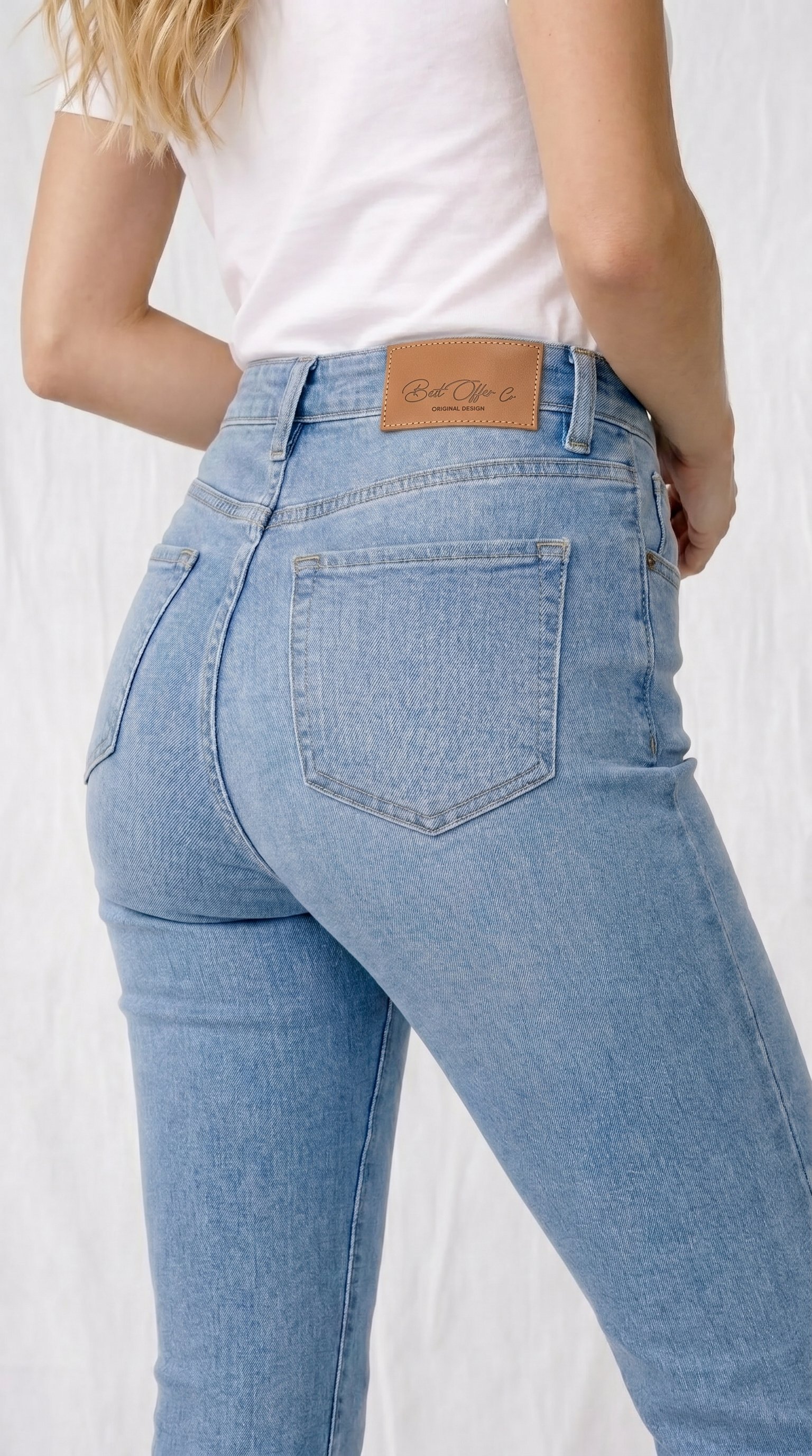 Casual Flare Crop Light Rodeo Kadın Jean Pantolon