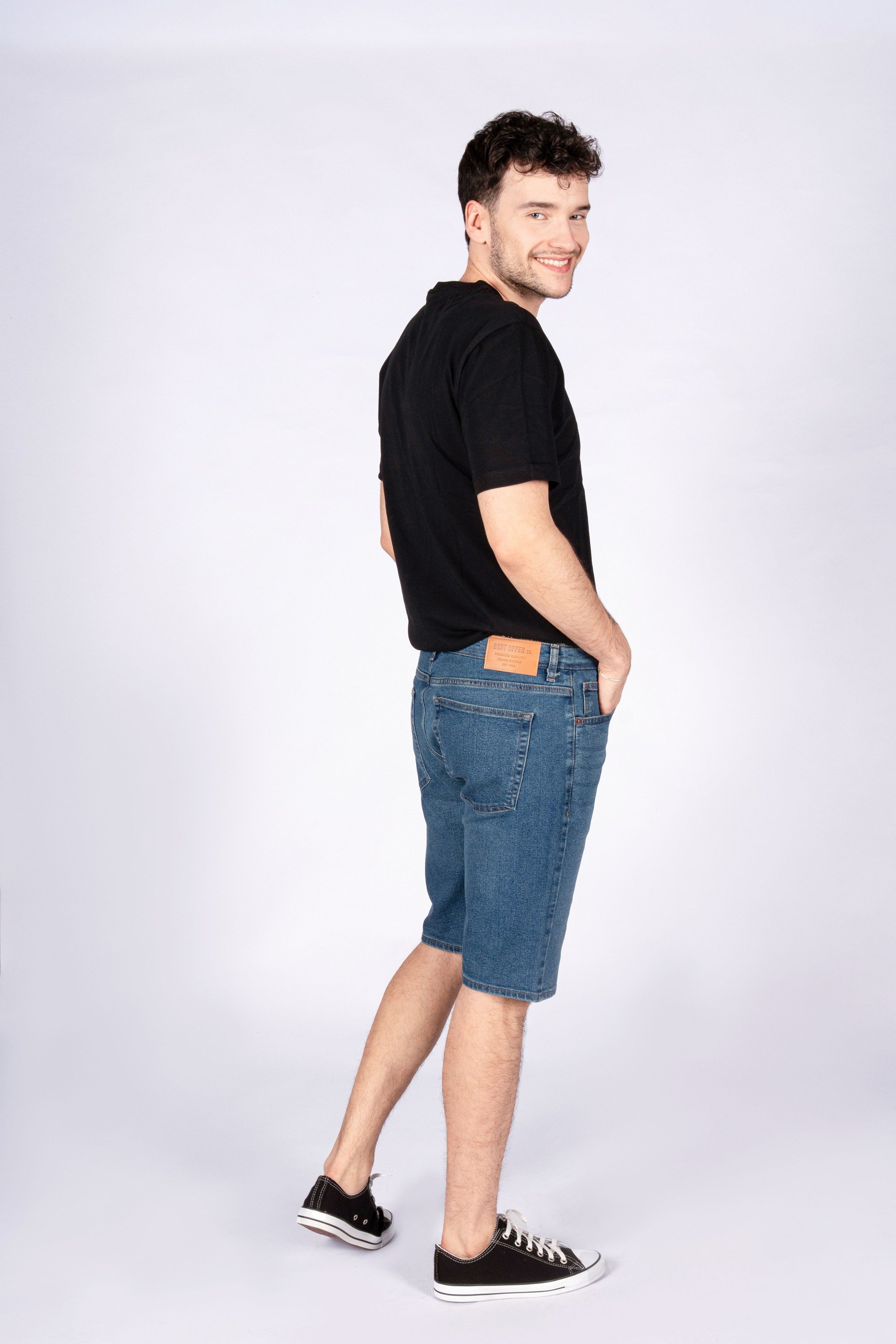 Coastal Chill Normal Kalıp Indigo Erkek Denim Şort