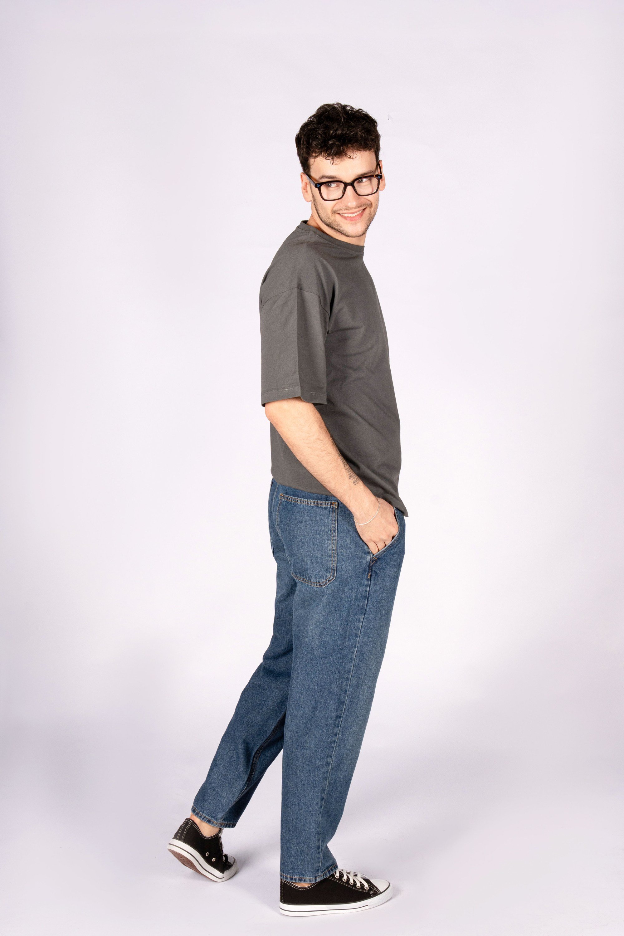 Easy Denim Jogger Kalıp Indigo Erkek Denim Pantolon
