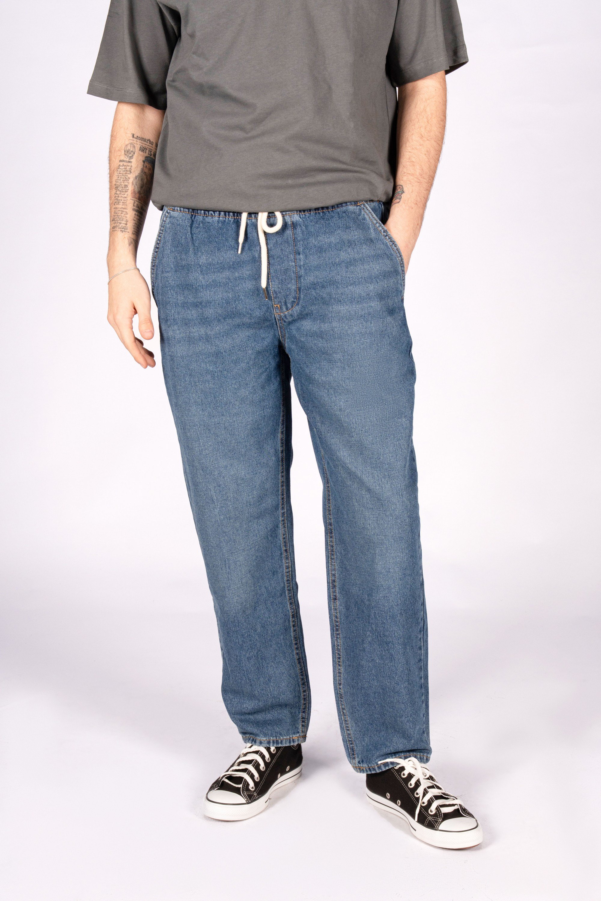 Easy Denim Jogger Kalıp Indigo Erkek Denim Pantolon