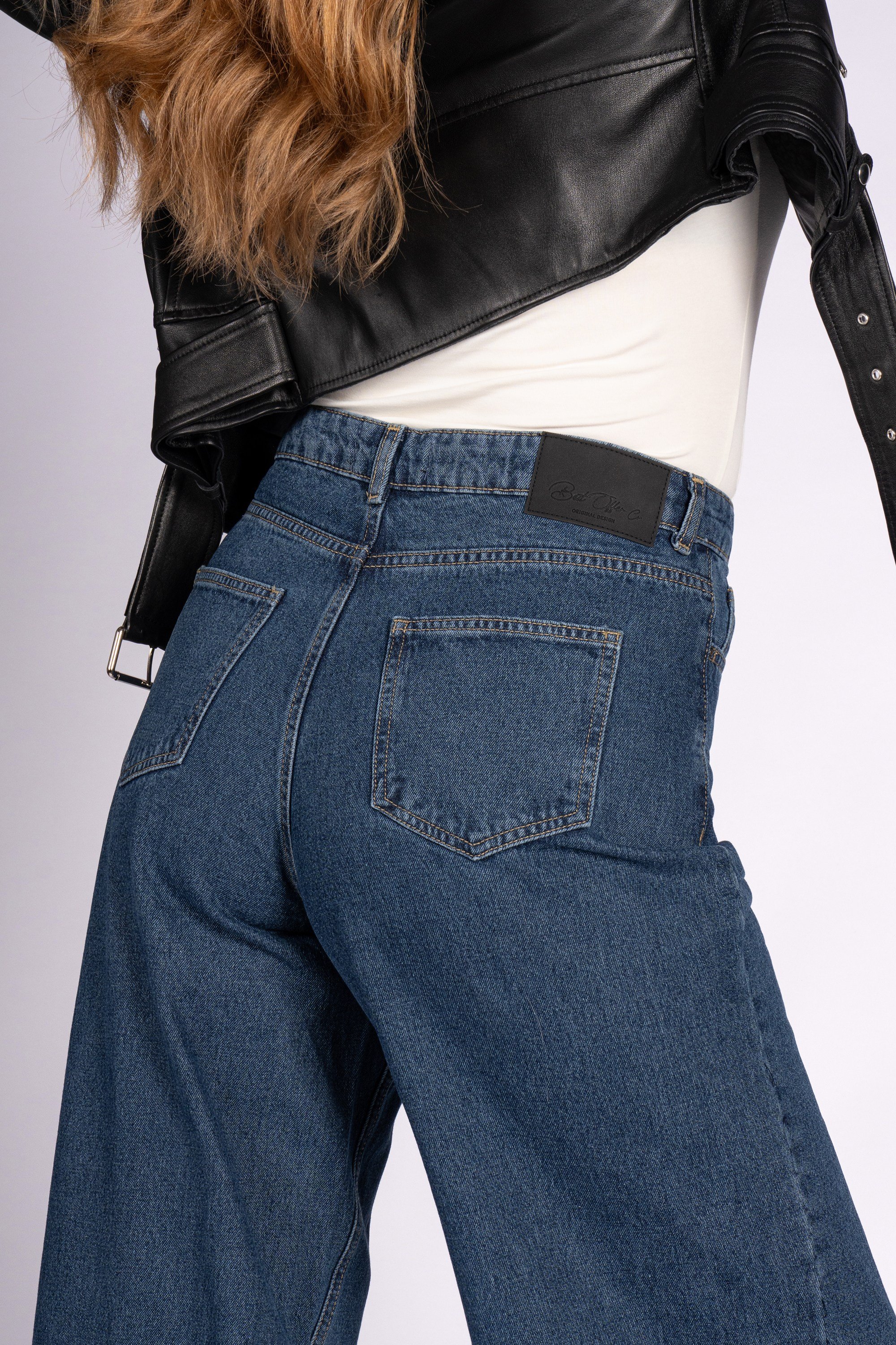 Everyday Relax Baggy Yüksek Bel Bol Kesim Indigo Erkek Jean Pantolon
