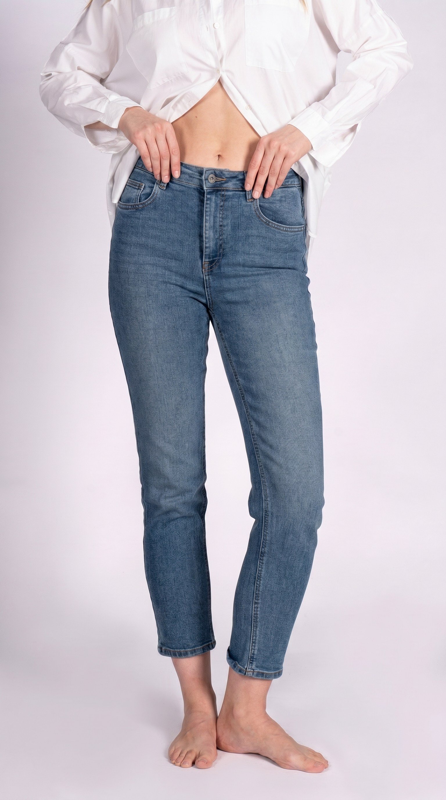 Mom Chic Mid Rodeo Kadın Jean Pantolon