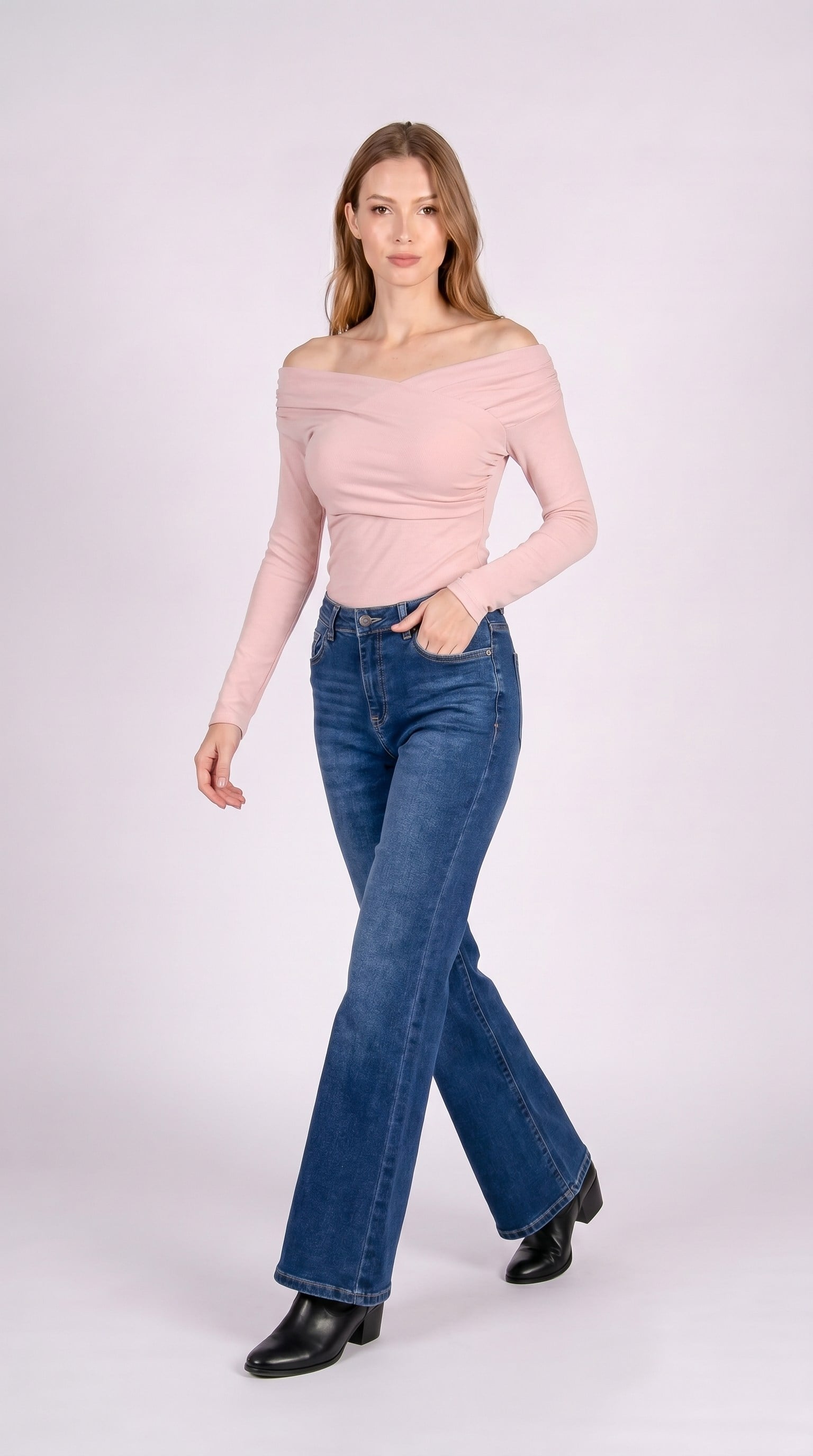 Retro Flare Dark Rodeo Kadın Jean Pantolon