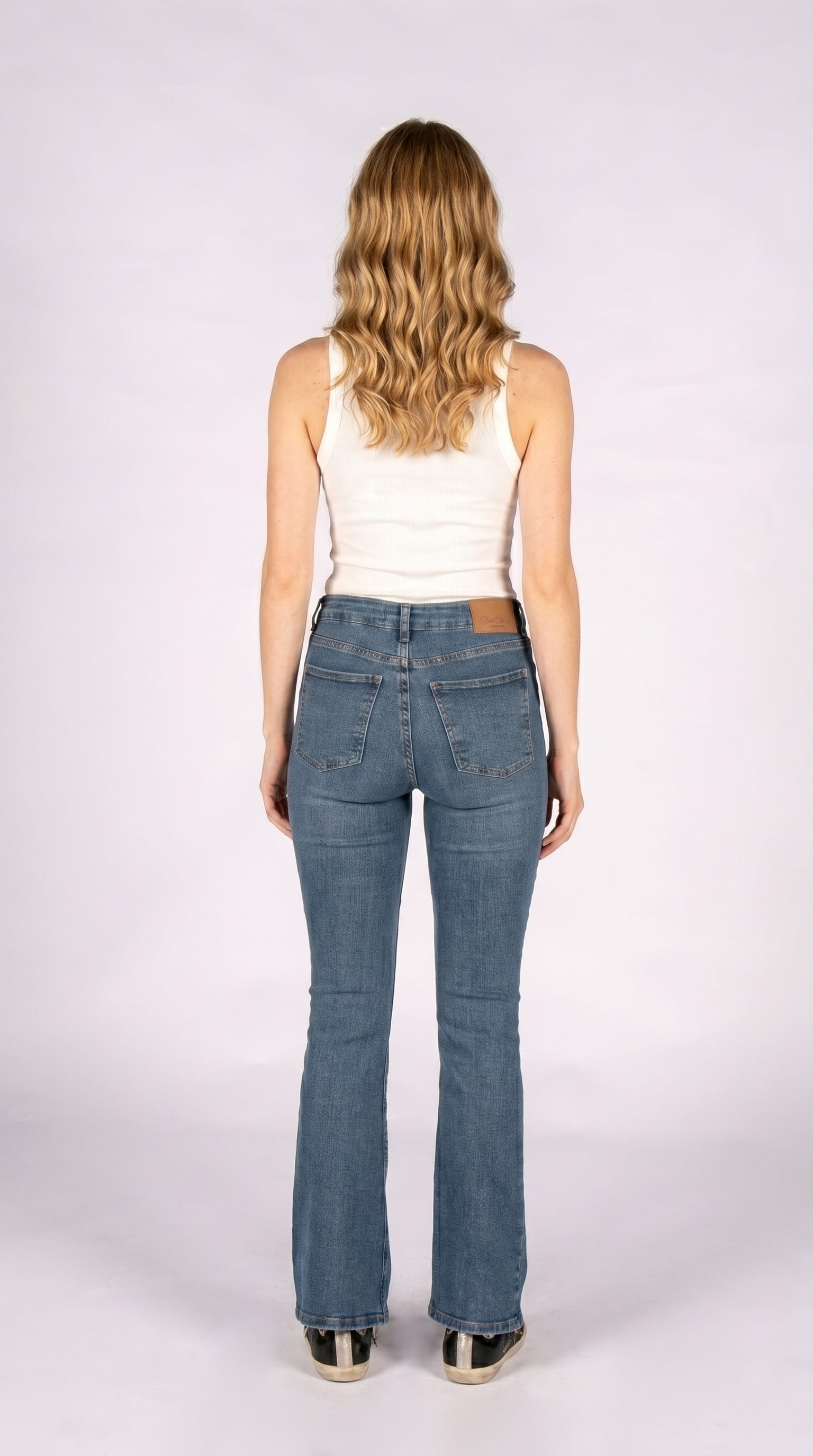 Retro Flare Mid Rodeo Kadın Jean Pantolon