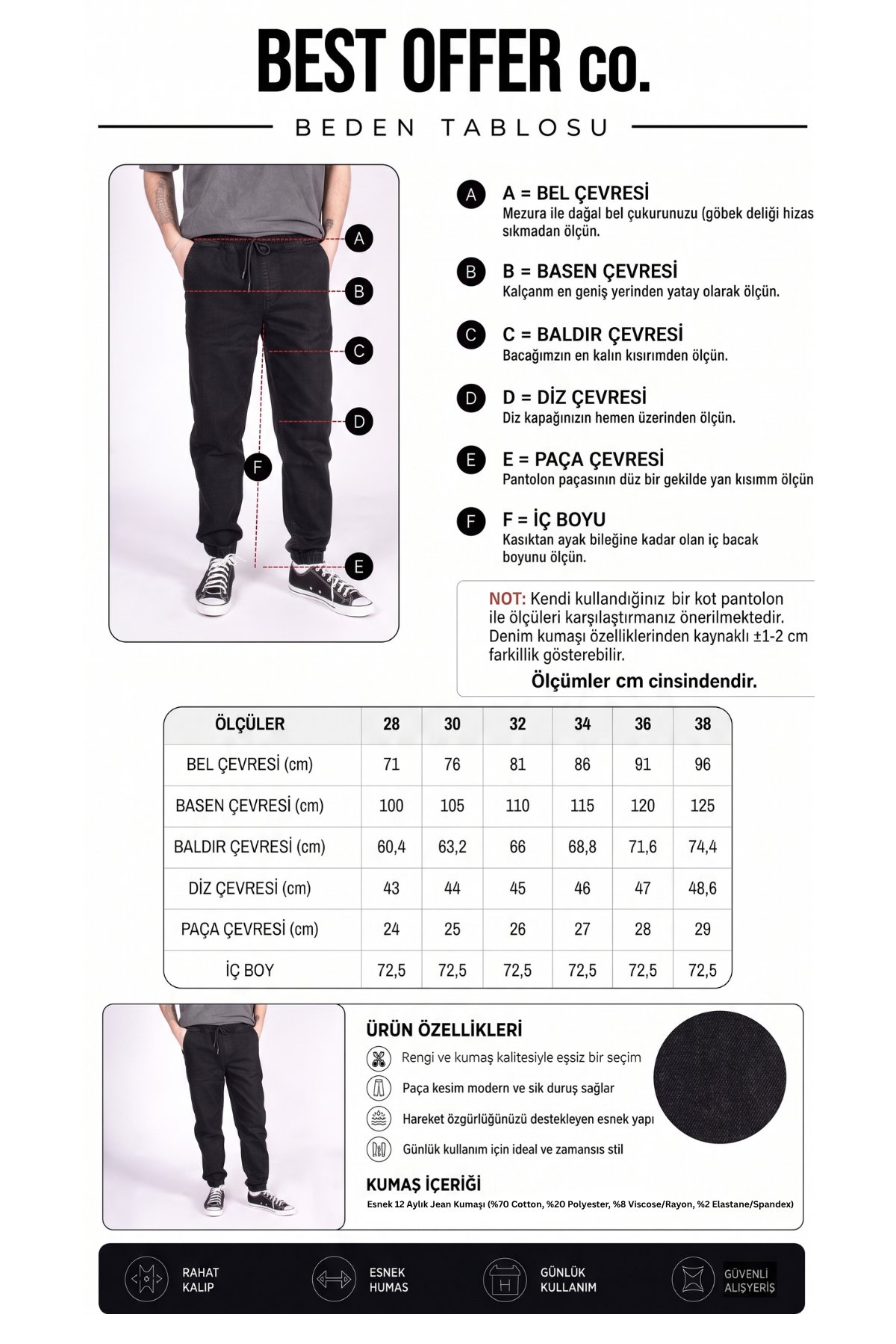 Urban Comfy Black Rodeo Erkek Jean Pantolon