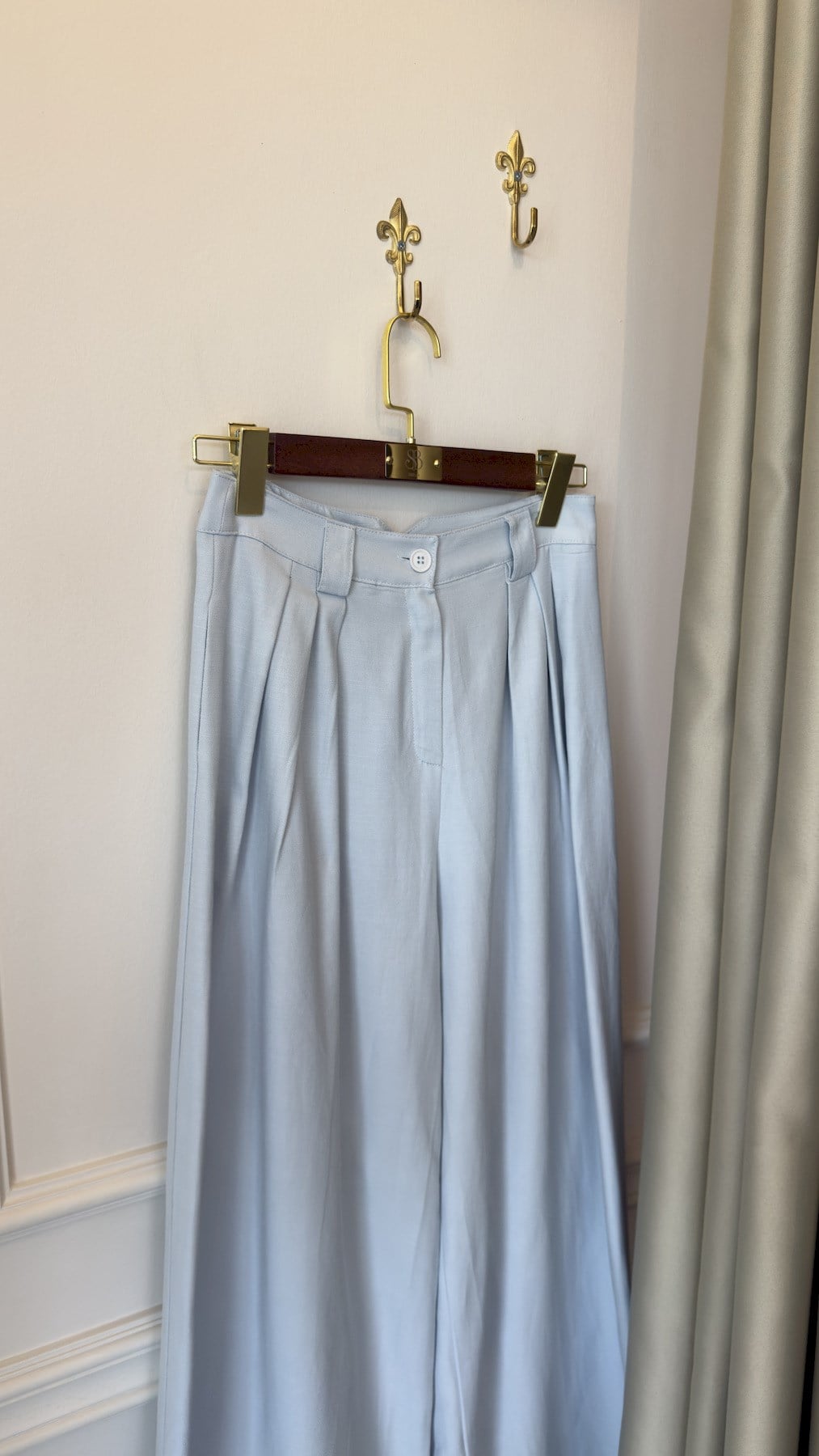 Bebe Mavisi Keten Pantolon