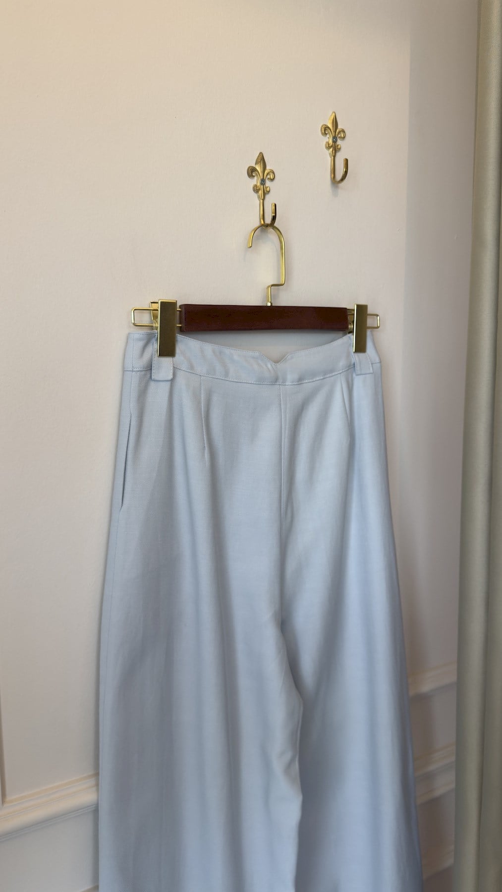 Bebe Mavisi Keten Pantolon
