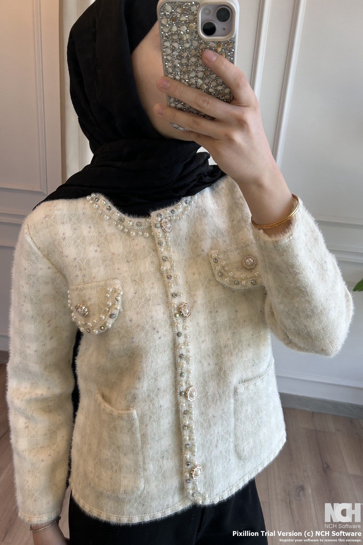 İthal Kareli Beyaz Angora