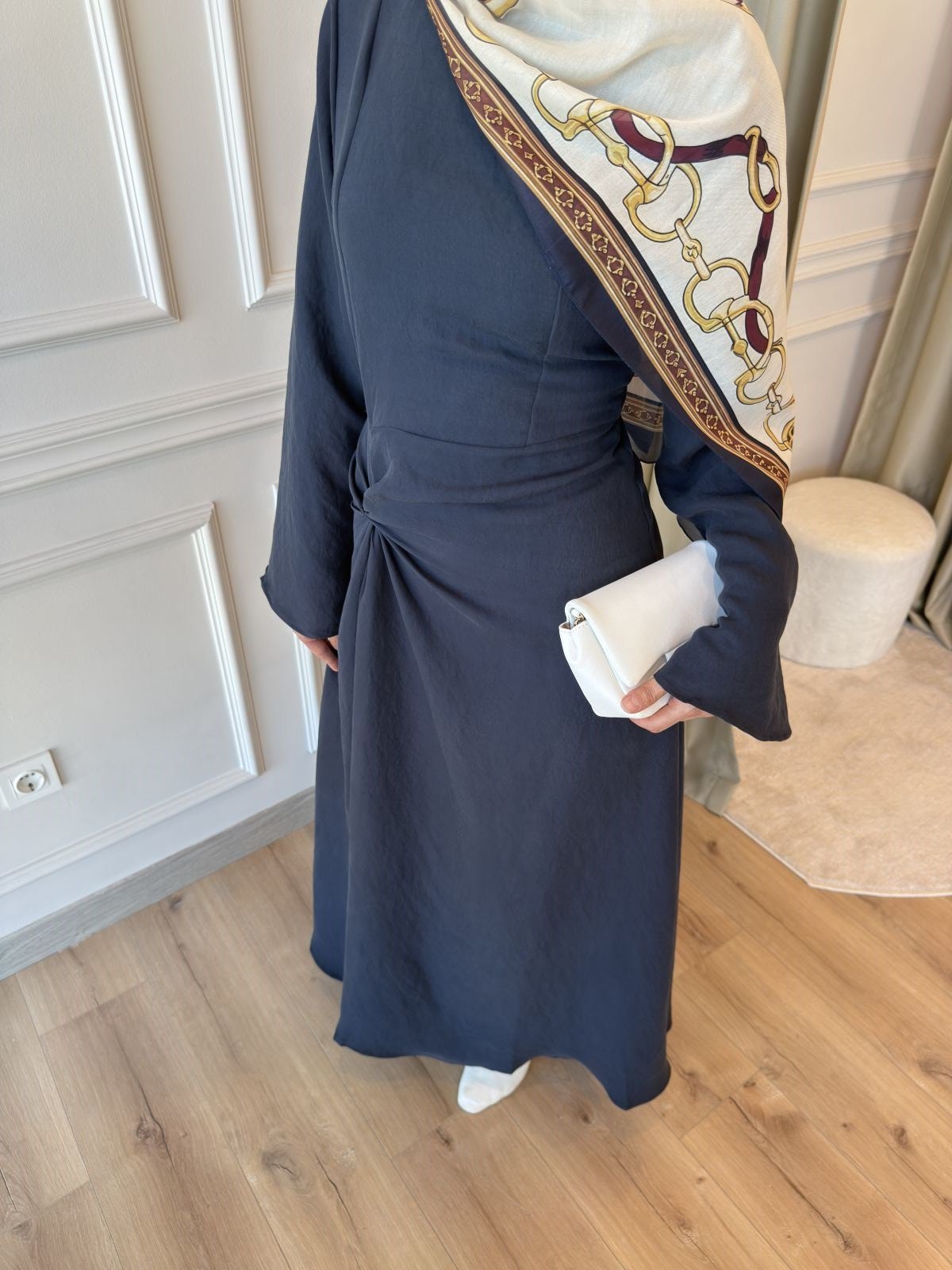 Lacivert Riva Elbise 