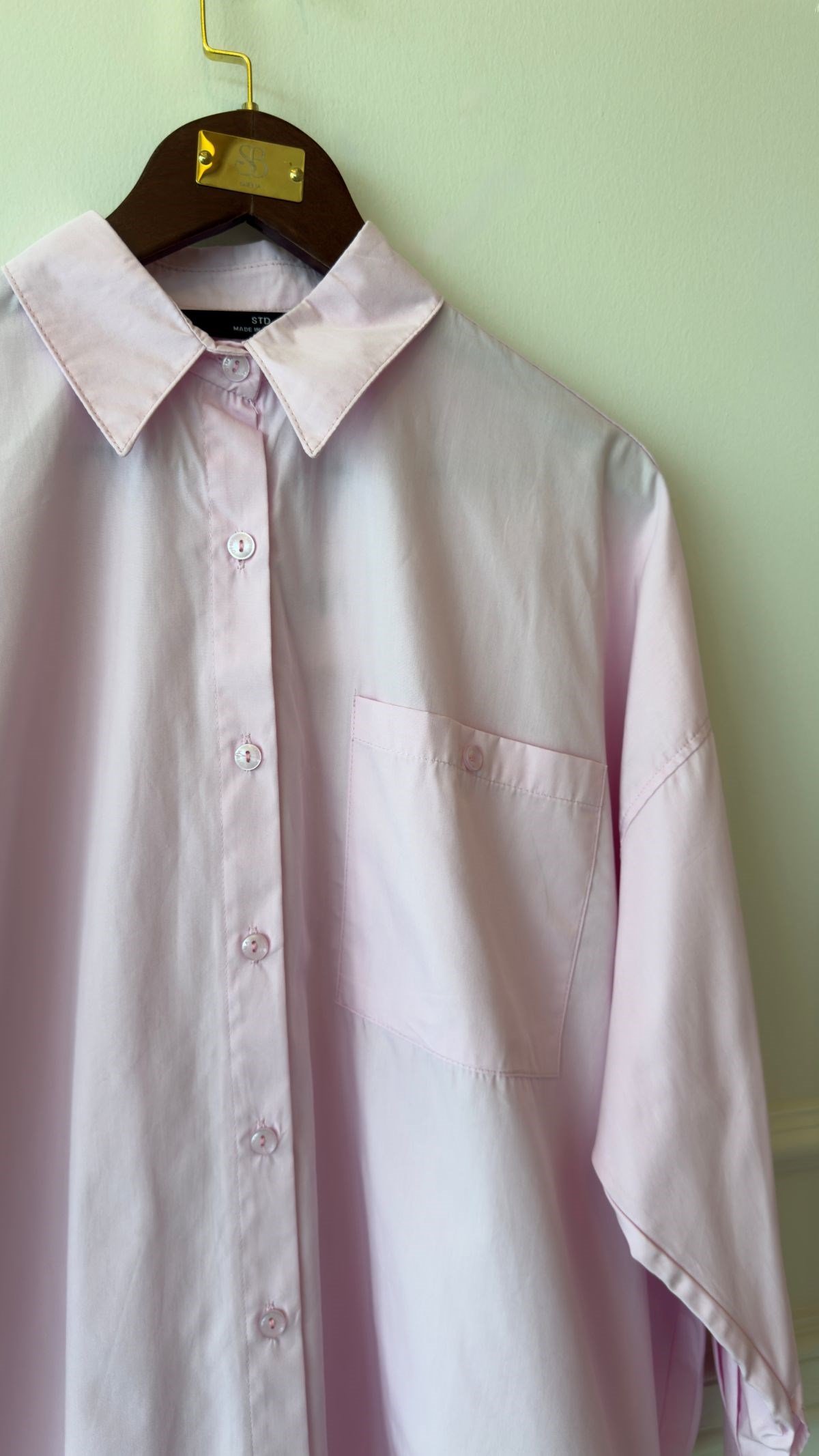 Pembe Oversize Gömlek