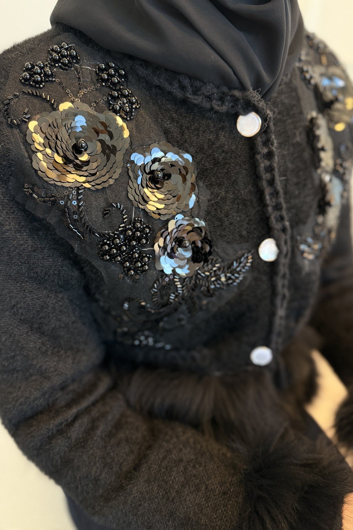 Siyah İthal Kürklü Angora