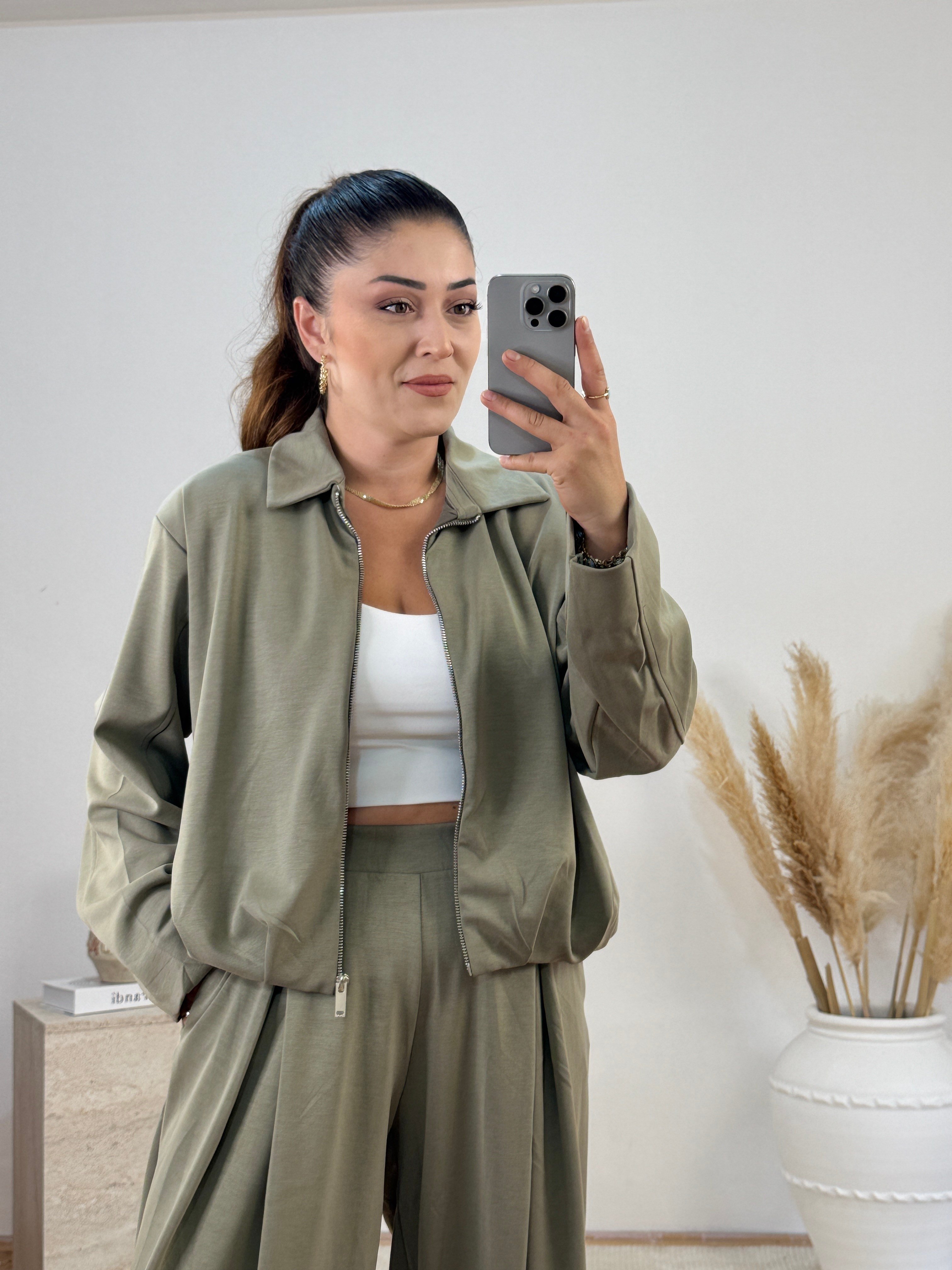     Soft Modal Bomber Takım-Çağla Yeşil