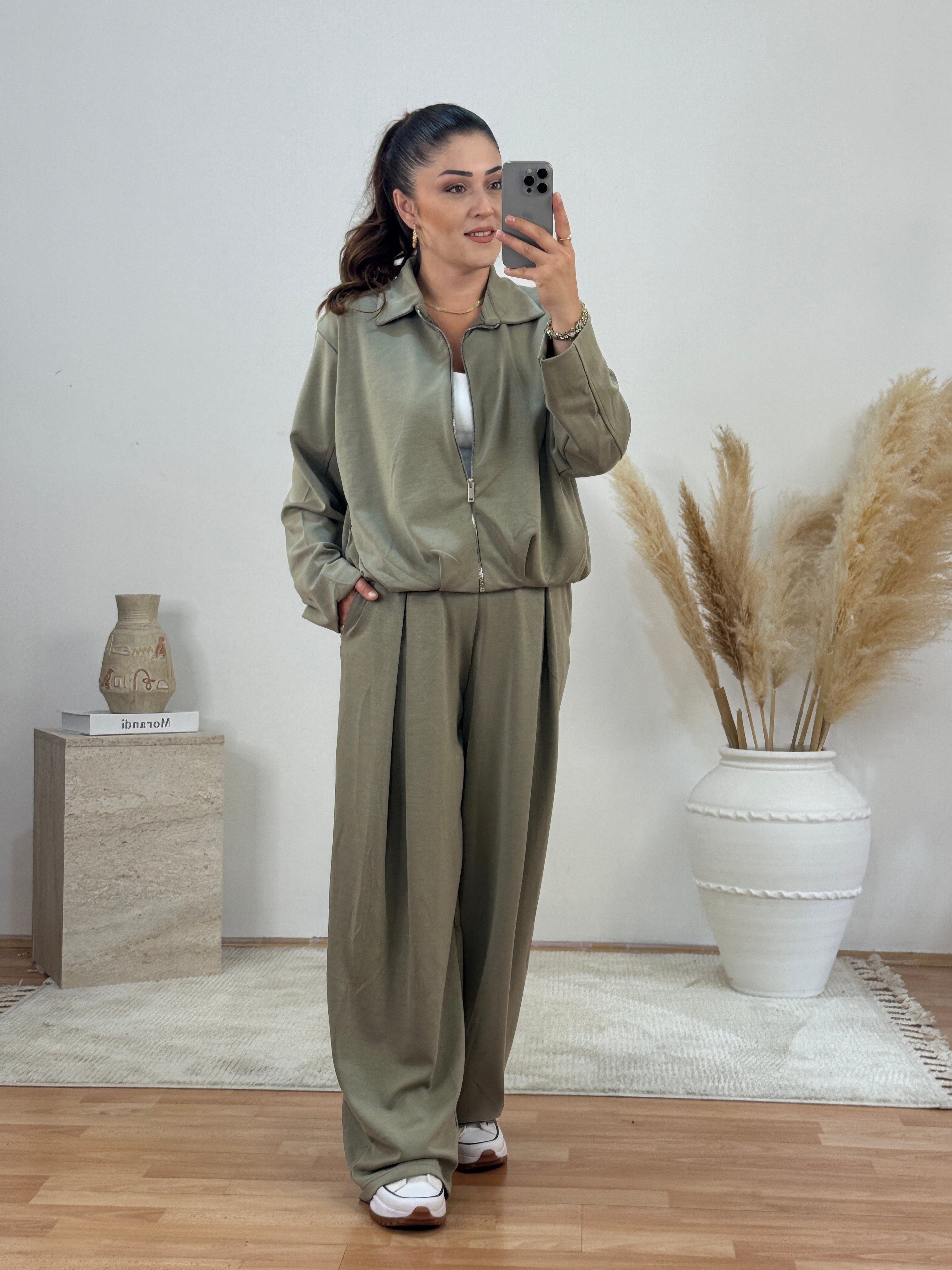     Soft Modal Bomber Takım-Çağla Yeşil